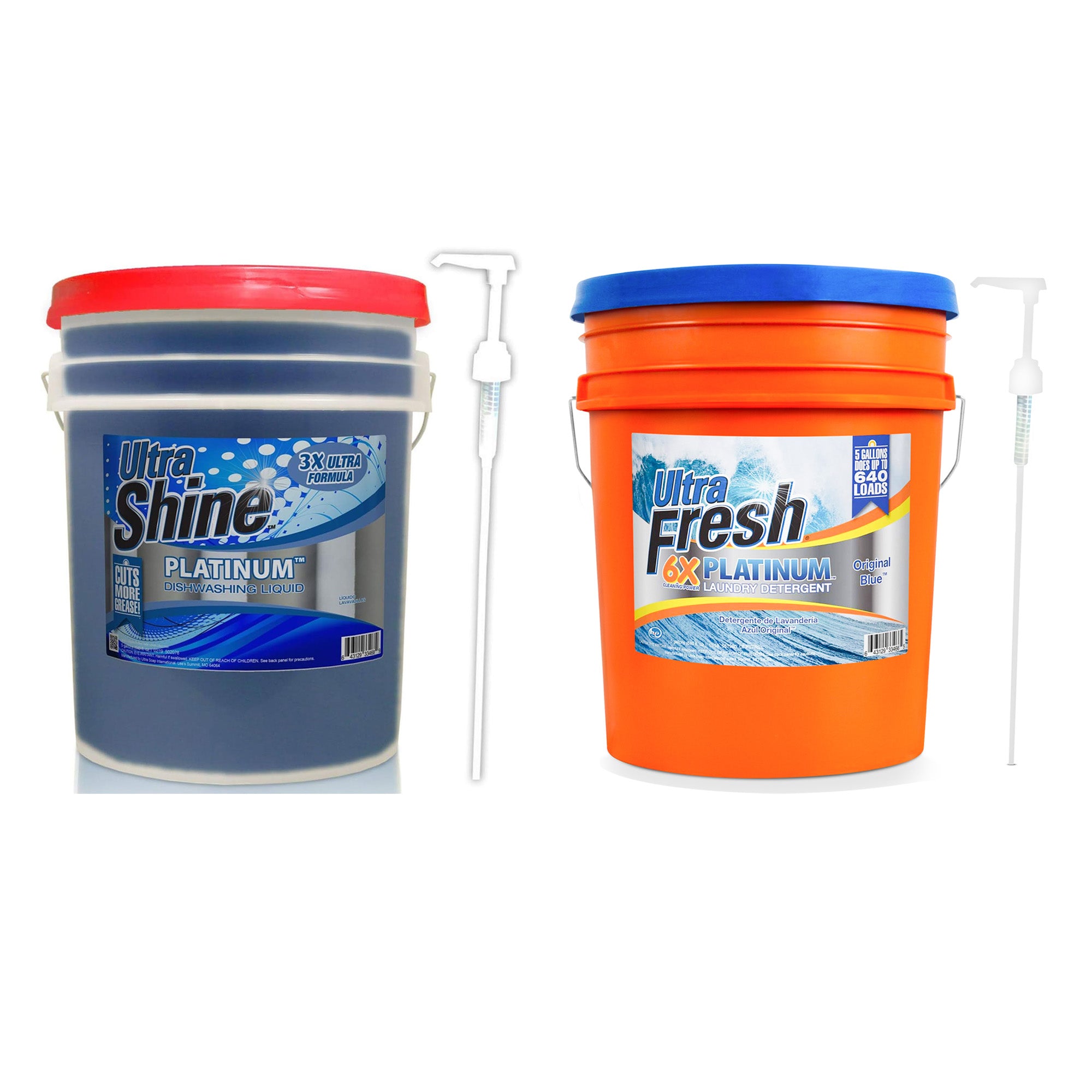 Ultra Fresh 6X Platinum Laundry Detergent Ultra Shine 3X Platinum Dish Wash Soap - VMInnovations