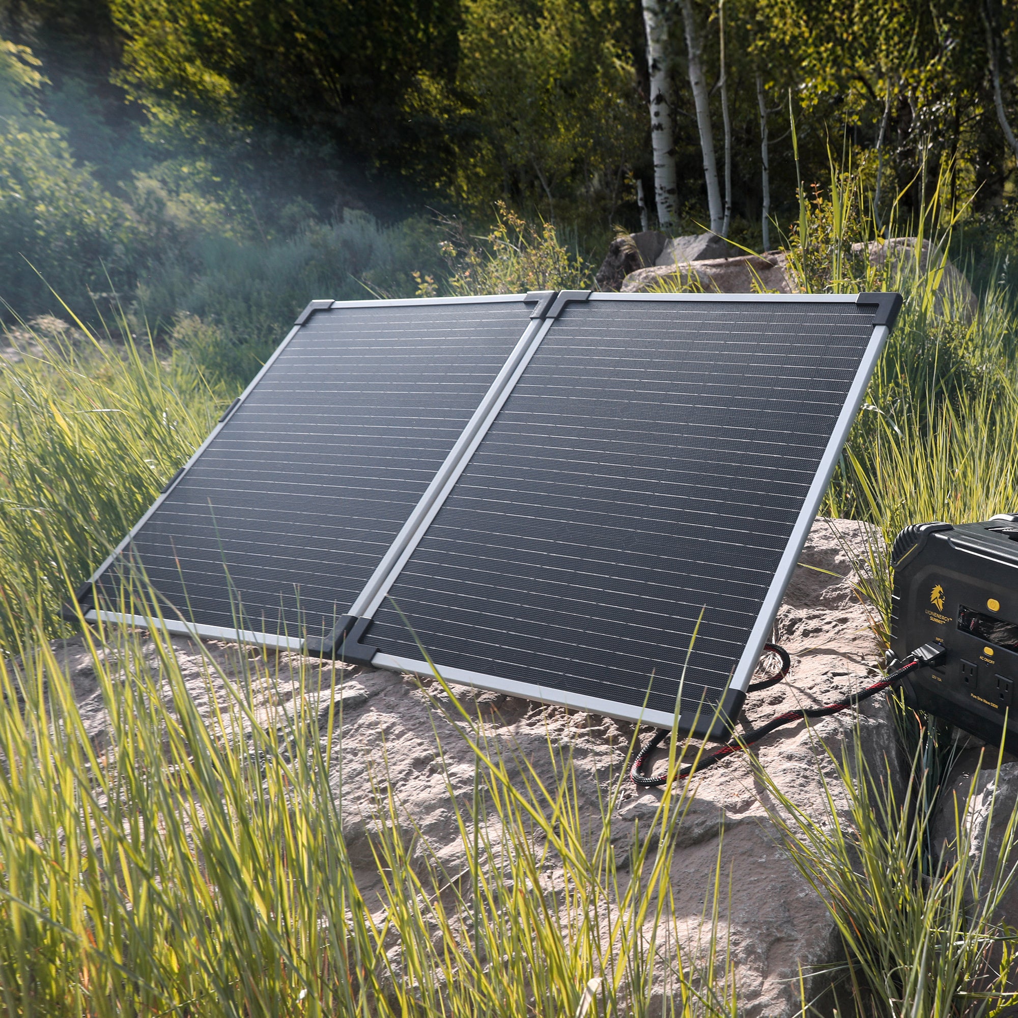 Lion Energy 100 Watt 24V Portable Solar Panel for RV, Outdoor Camping (Open Box) - VMInnovations