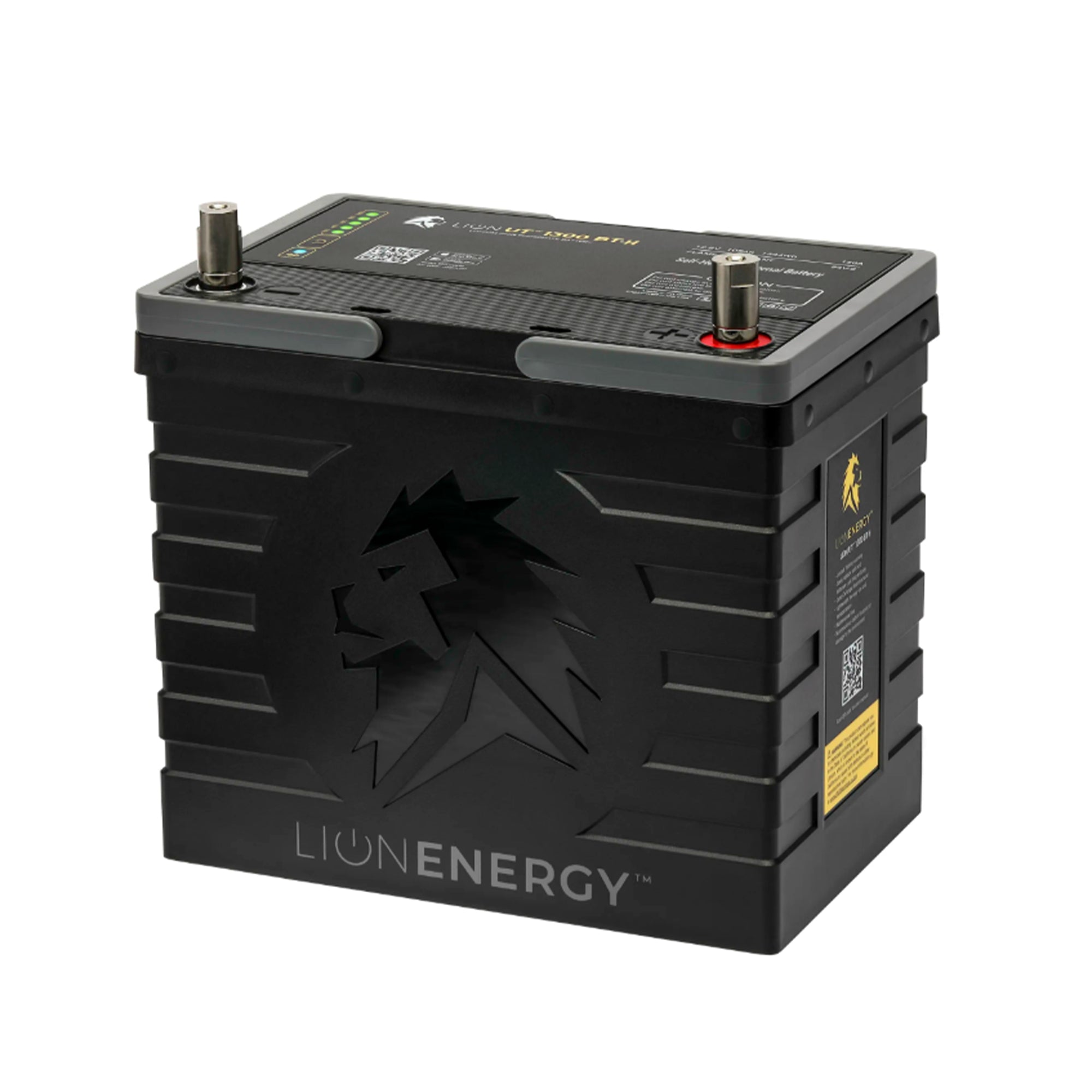 Lion Energy Lithium Rechargeable Deep Cycle Battery, Bluetooth, UT1300 BT, Black