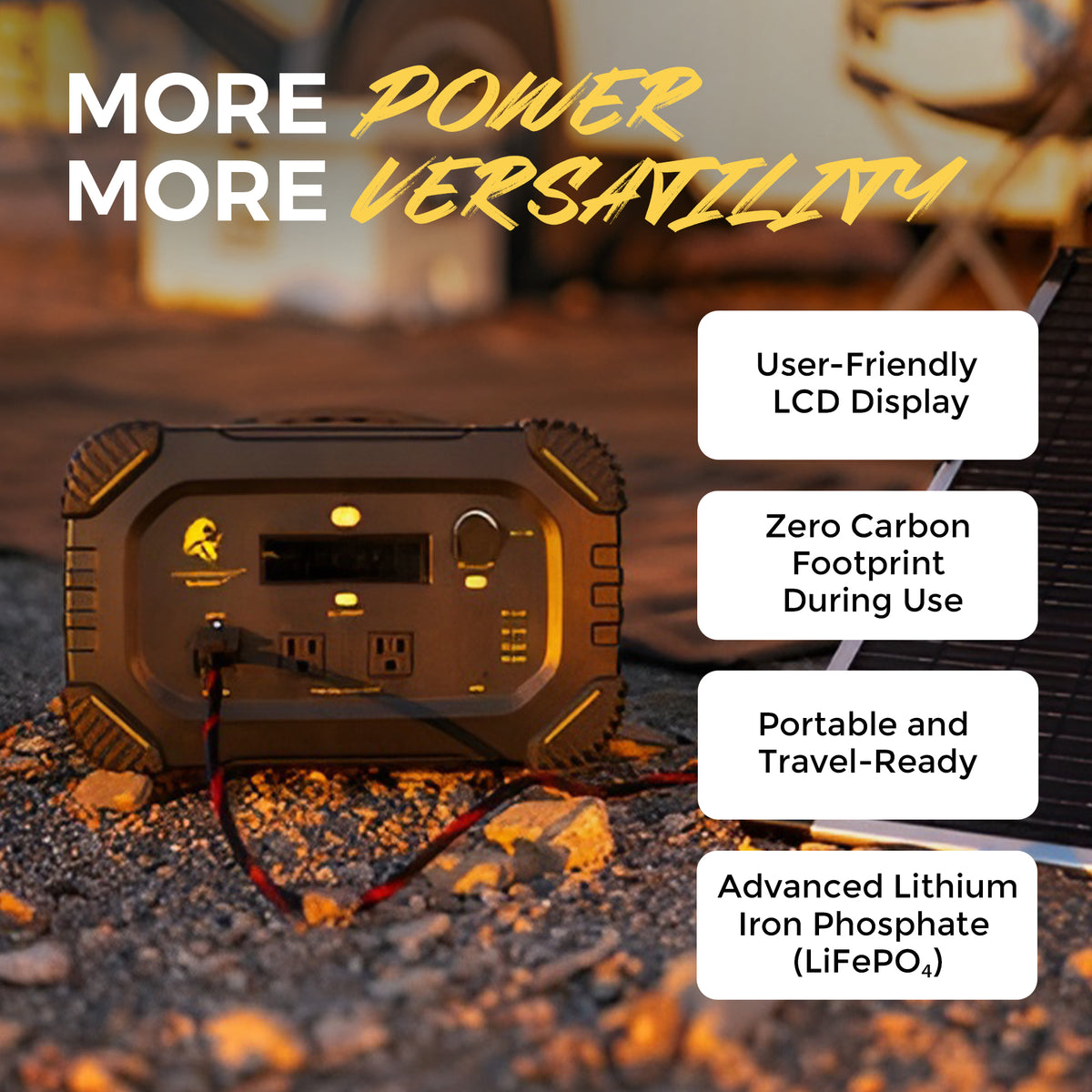 Lion Energy Summit Portable Solar Generator Power Station, 665 Wh, 530W Inverter