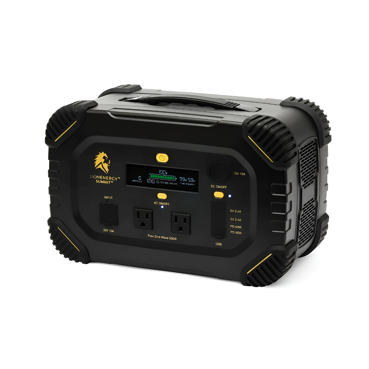 Lion Energy Summit Portable Solar Generator Power Station, 665 Wh, 530W Inverter