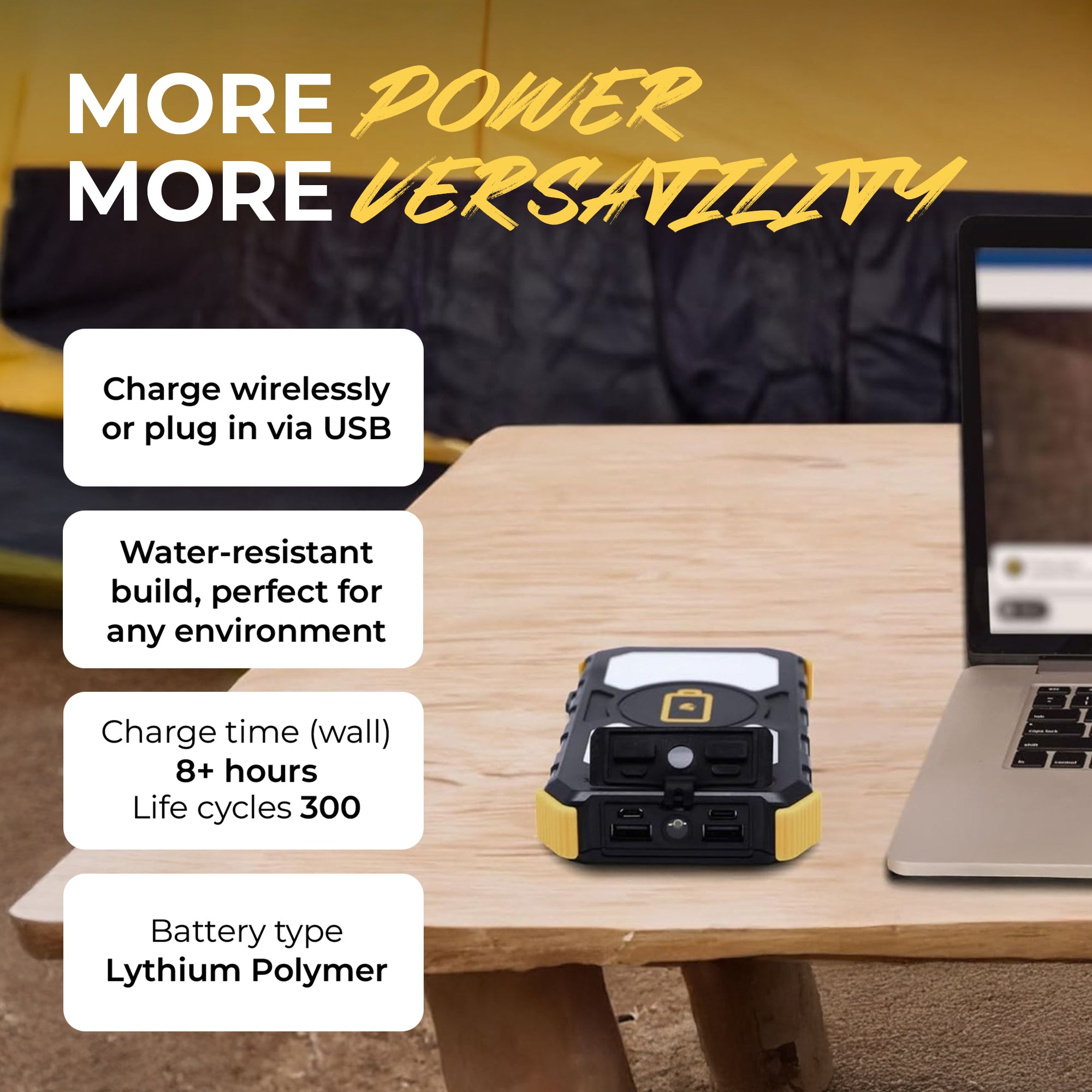 Lion Energy Prowler Power Bank, Portable Phone Charger w/Flashlight (Open Box) - VMInnovations