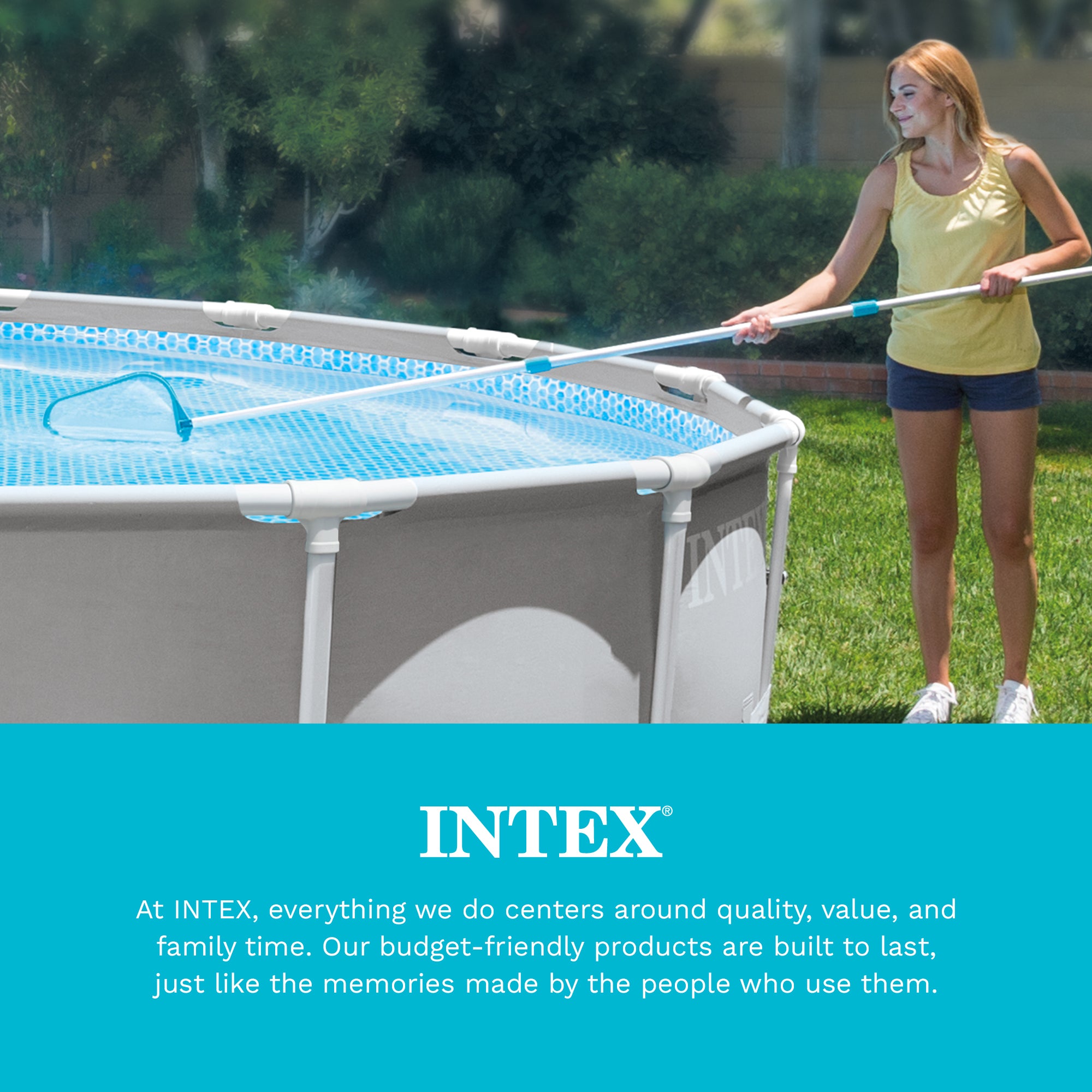 Intex Cleaning Maintenance Swimming Pool Kit w/ Vacuum & Pole |28002E (Open Box)