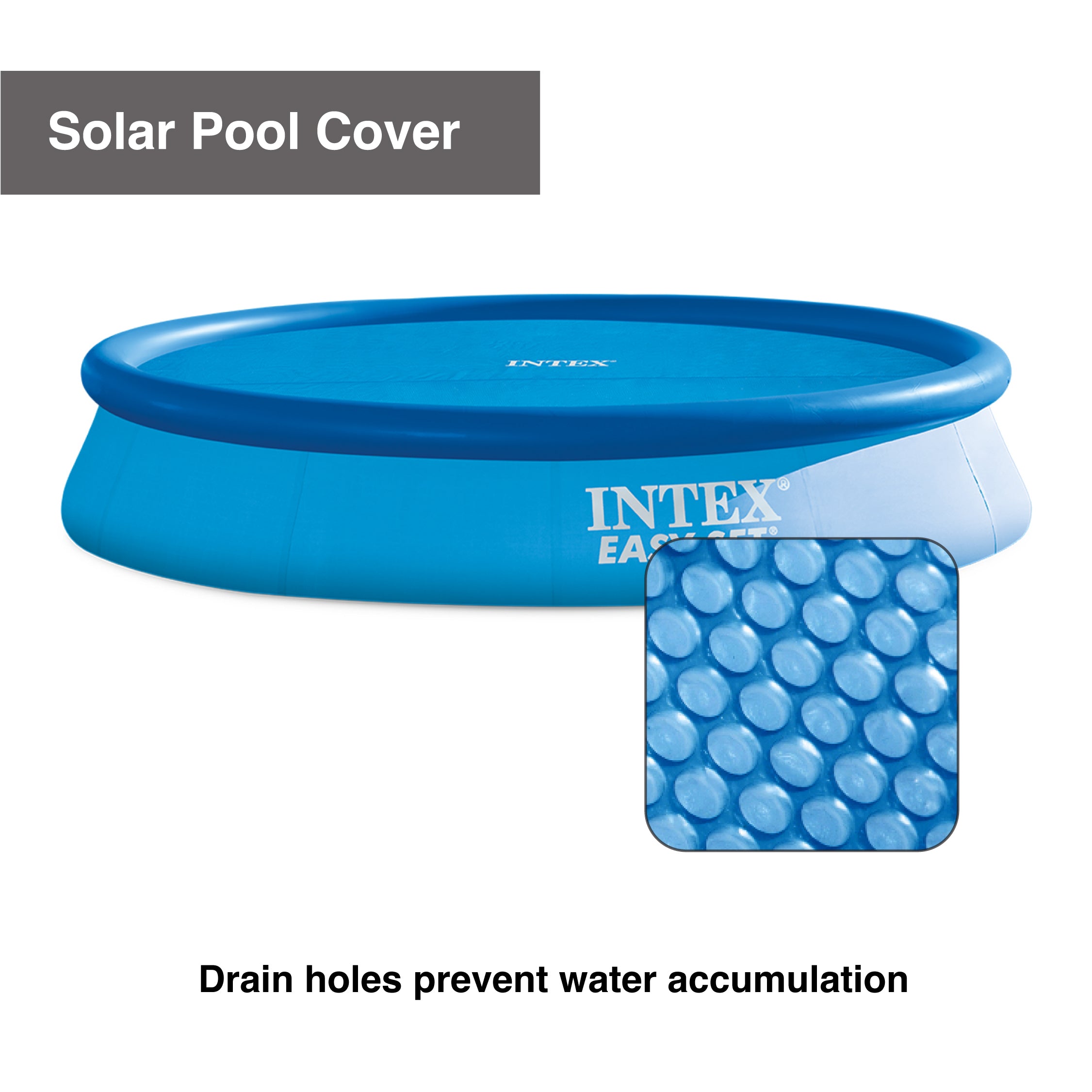 Intex Swimming Pool Solar Tarp Bundled w/ Metal Frame Above Ground Swimming Pool