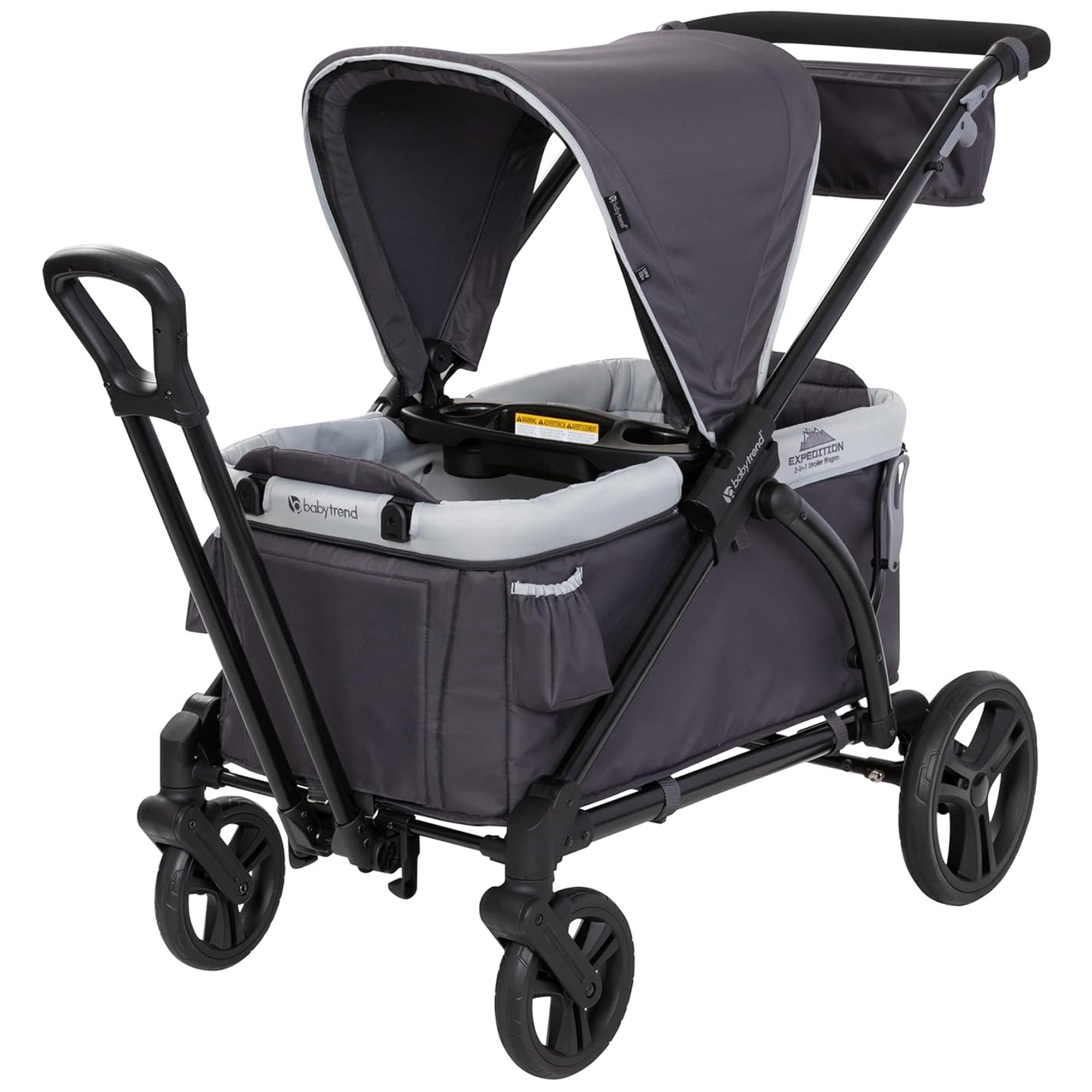 Baby Trend Expedition 2in1 Push/Pull Stroller Wagon w/ Canopy, Liberty Midnight (For Parts)