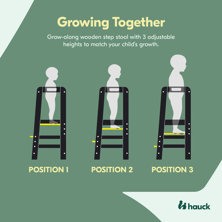 Hauck Learn N Explore Montessori Toddler Tower, Wooden Kitchen Stool, Black - VMInnovations
