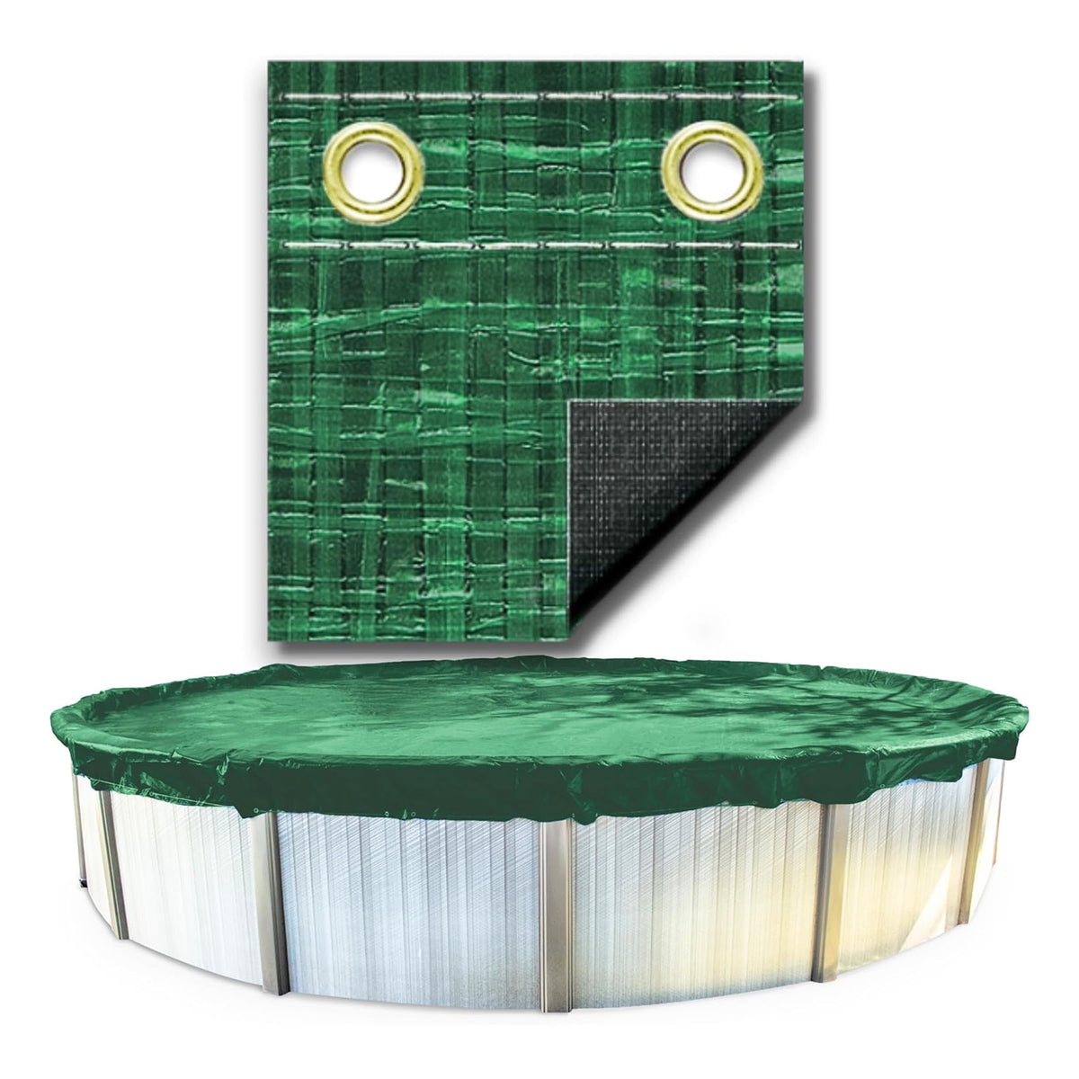 Swimline Hydrotools Ripstopper Winter Pool Cover for 12x24 Ft Above Ground Pool - VMInnovations