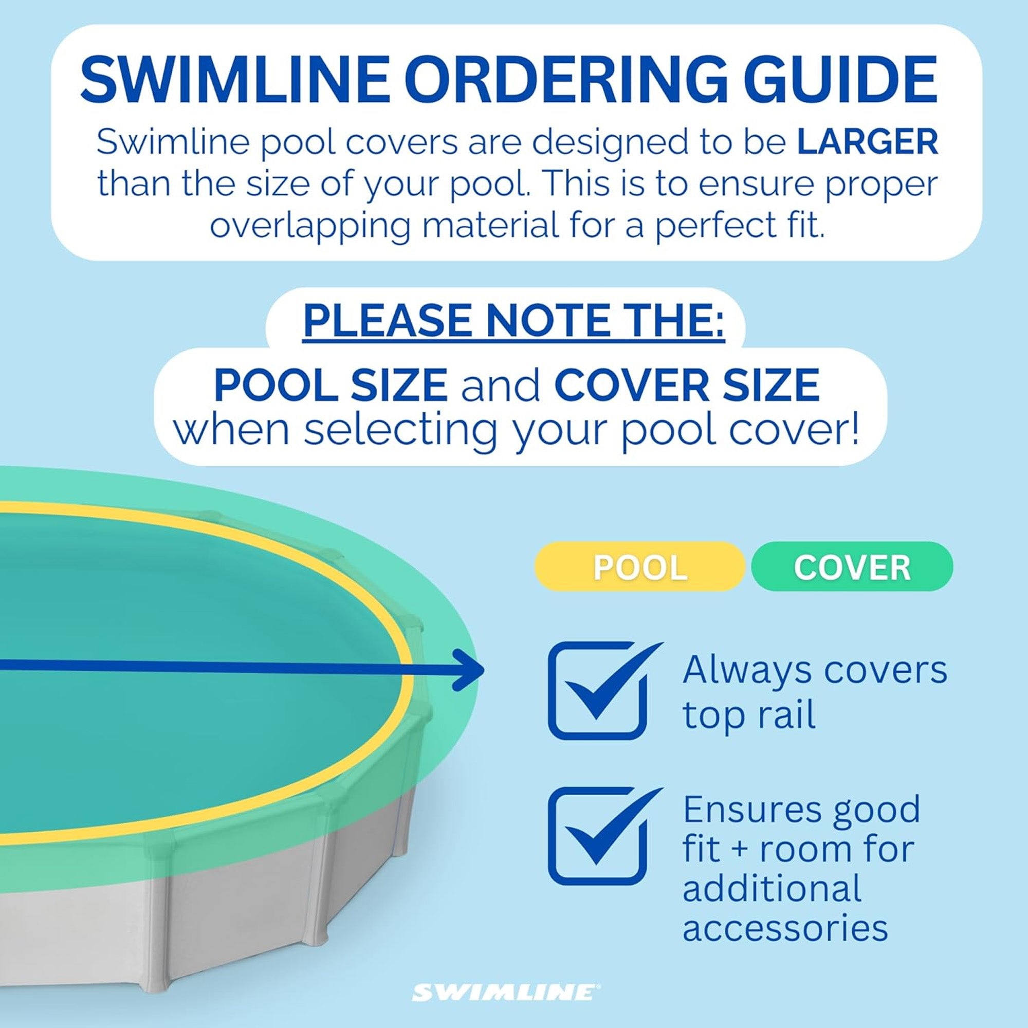 Swimline Hydrotools Ripstopper Winter Pool Cover for 12x24 Ft Above Ground Pool - VMInnovations