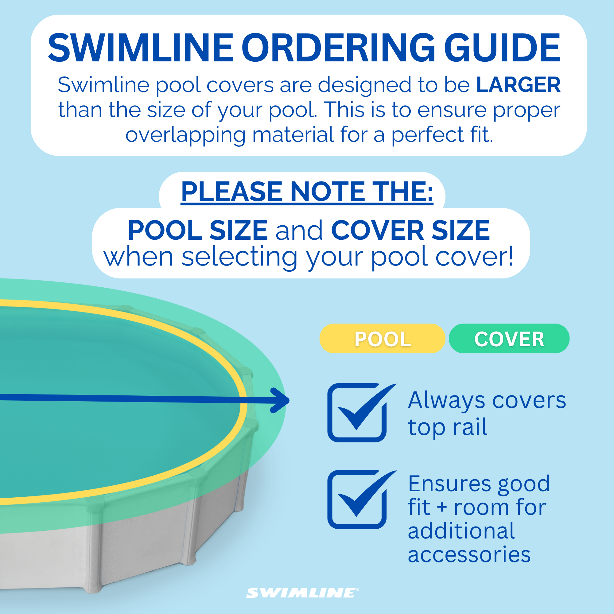 Swimline Hydrotools Ripstopper Winter Pool Cover for 16x25 Ft Above Ground Pool - VMInnovations