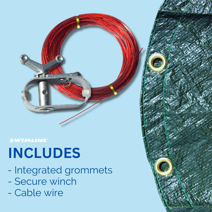 Swimline Hydrotools Ripstopper Winter Pool Cover for 33' Round Above Ground Pool - VMInnovations