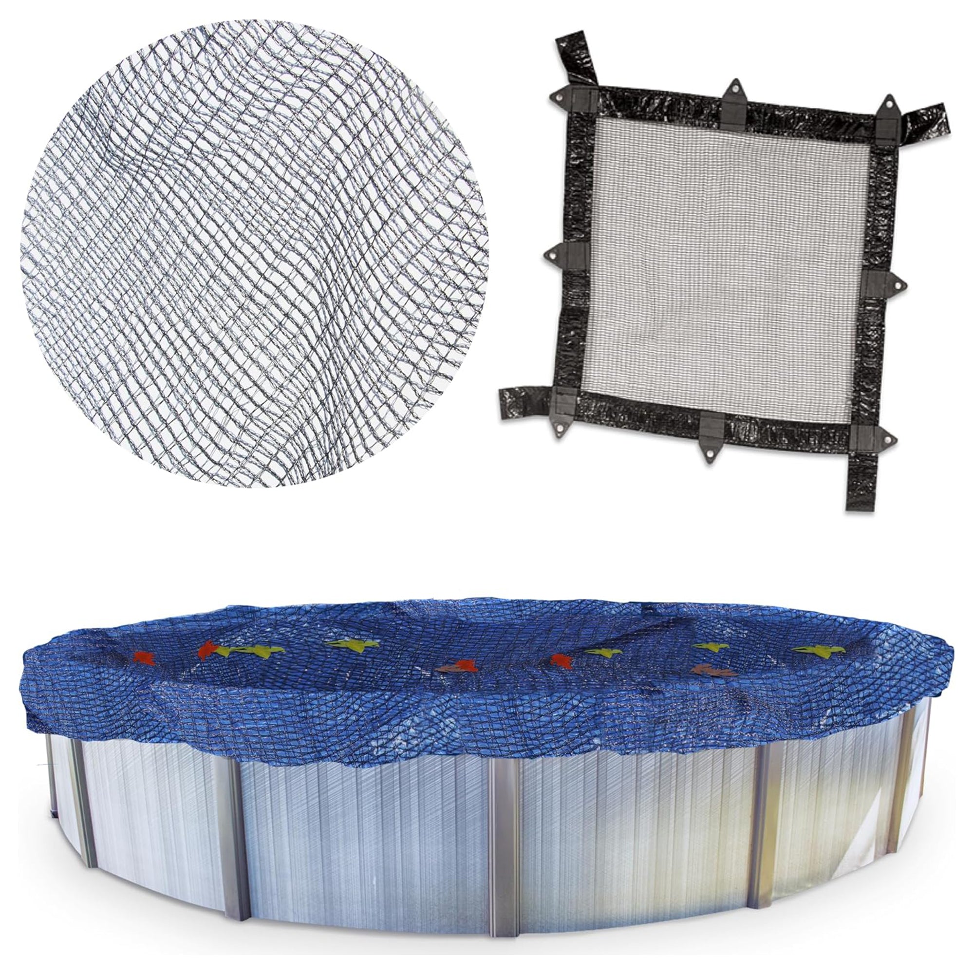 Swimline Hydrotools Leaf Net Winter Pool Cover for 15x27 Ft Above Ground Pools - VMInnovations