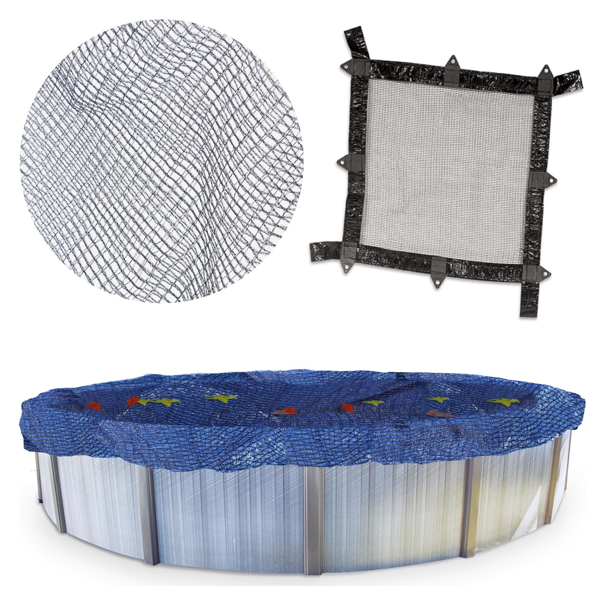 Swimline Hydrotools Leaf Net Winter Pool Cover for 18x34 Ft Above Ground Pools