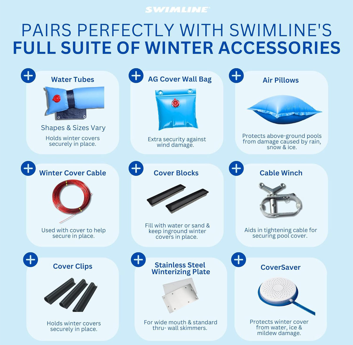 Swimline Hydrotools Leaf Net Winter Pool Cover for 14x28 Ft Above Ground Pools - VMInnovations