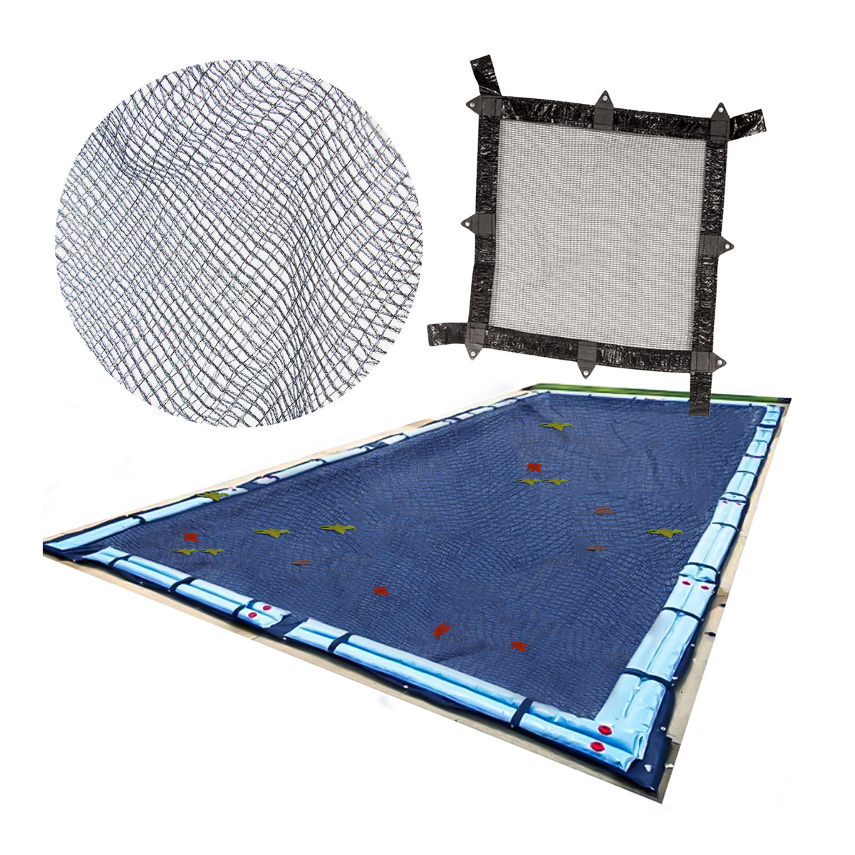 Swimline Hydrotools Leaf Net Winter Pool Cover for 18x40 Ft Above Ground Pools - VMInnovations