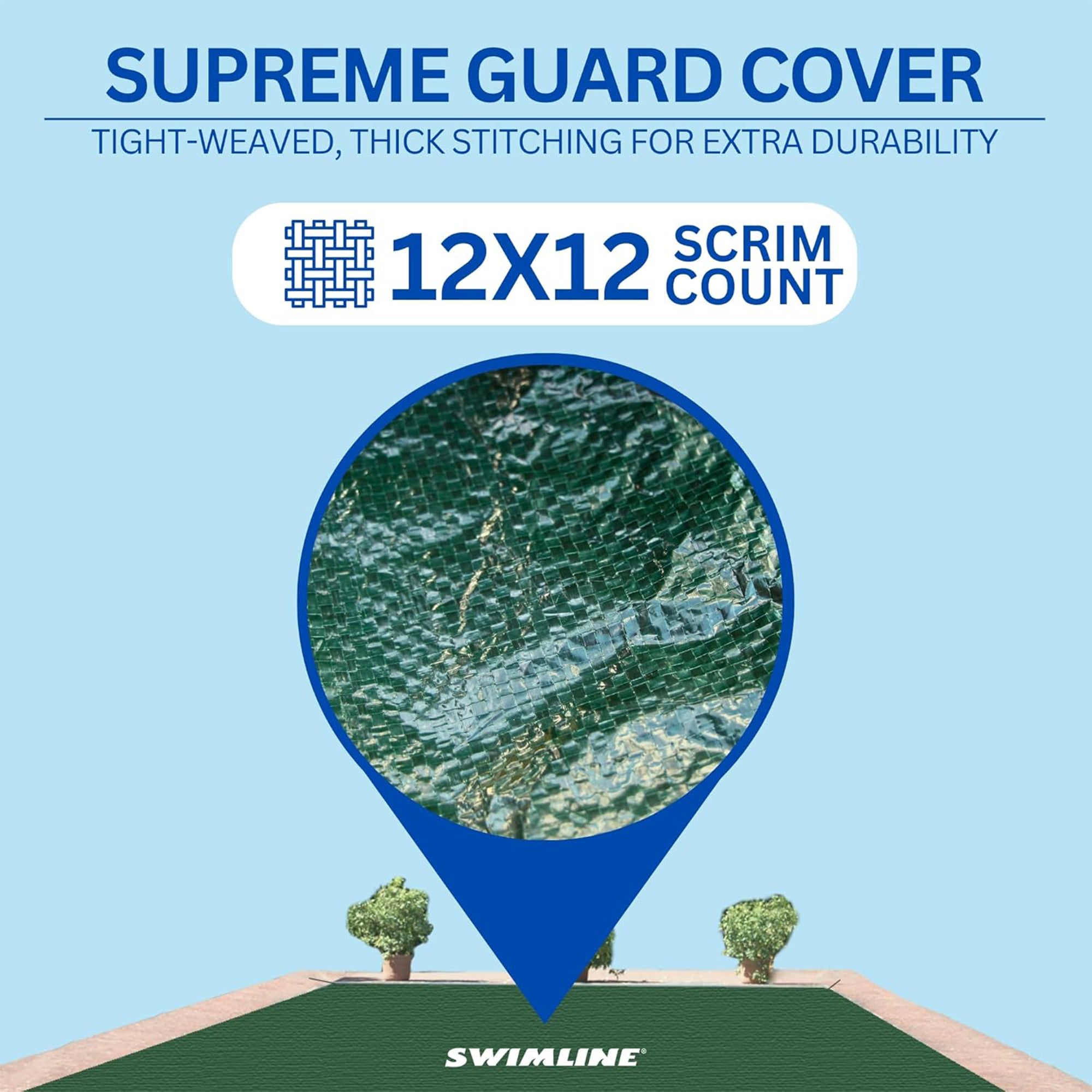 Swimline Hydrotools Supreme Guard Winter Cover for 18x33 Ft Above Ground Pools