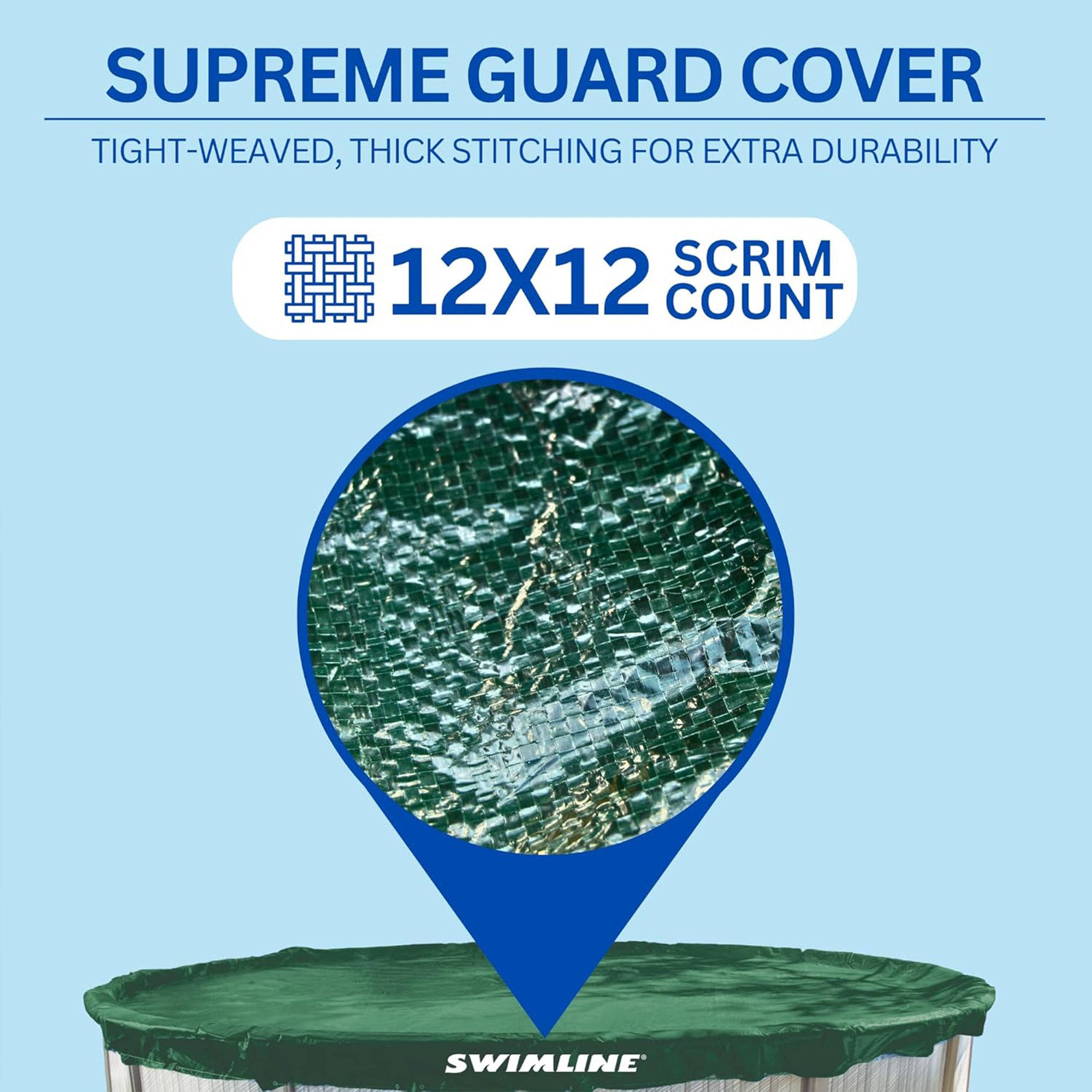 Swimline Hydrotools Supreme Guard Winter Cover for 16x28 Ft Above Ground Pools