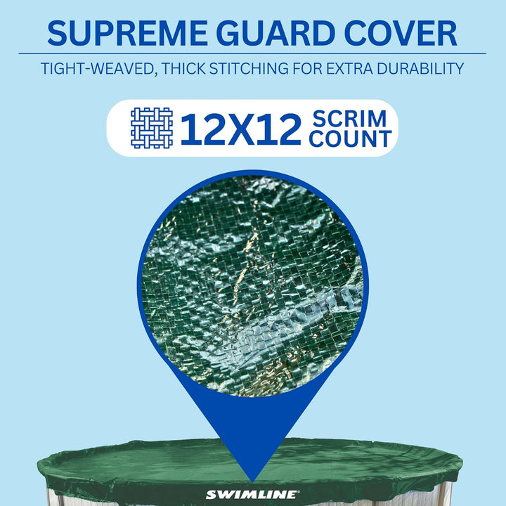 Swimline Hydrotools Supreme Guard Winter Cover for 18x34 Ft Above Ground Pools