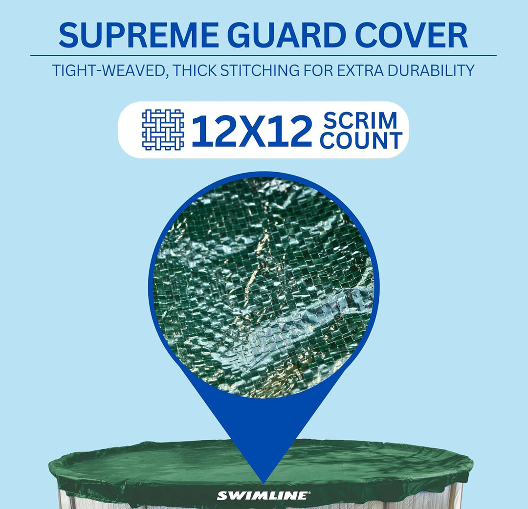 Swimline Hydrotools Supreme Guard Winter Cover for 18x24 Ft Above Ground Pools