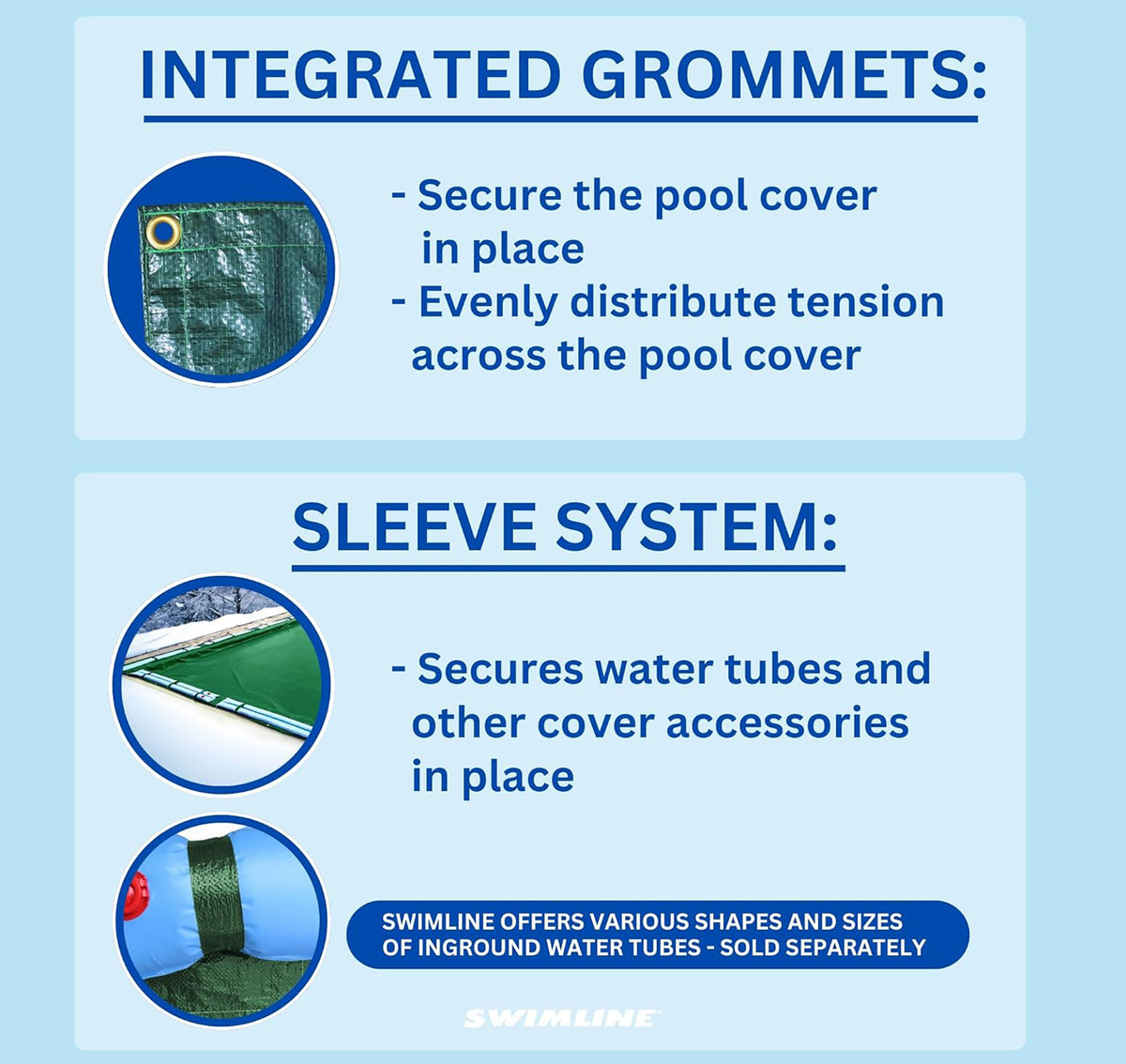 Swimline Hydrotools Supreme Guard Winter Pool Cover for 20x36 Ft Inground Pools - VMInnovations