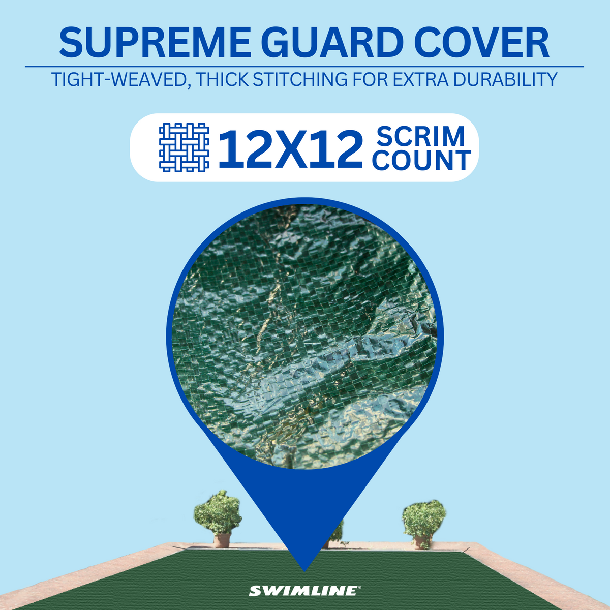 Swimline Hydrotools Supreme Guard Winter Pool Cover for 20x40 Ft Inground Pools