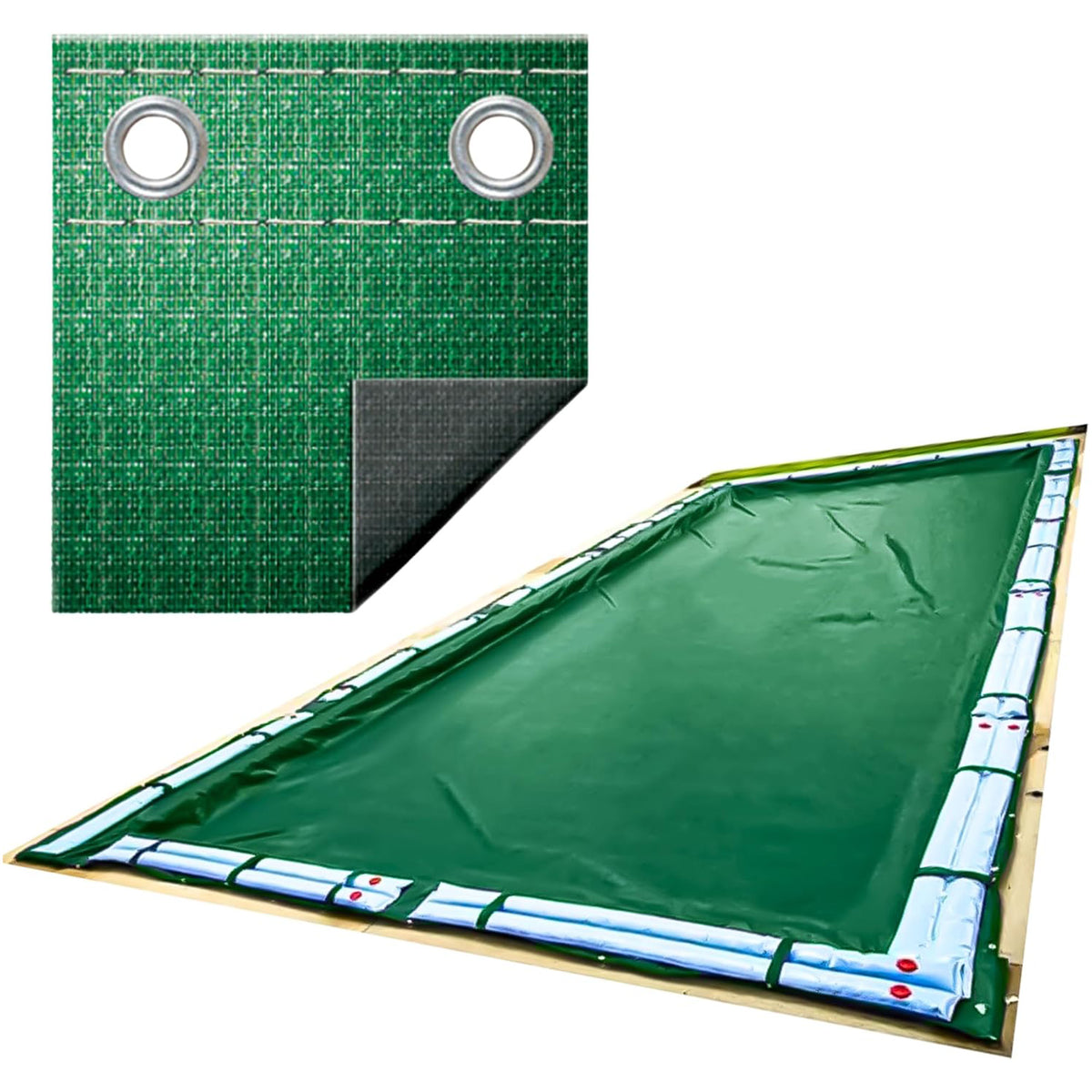Swimline Hydrotools Supreme Guard Winter Pool Cover for 30x50 Ft Inground Pools - VMInnovations