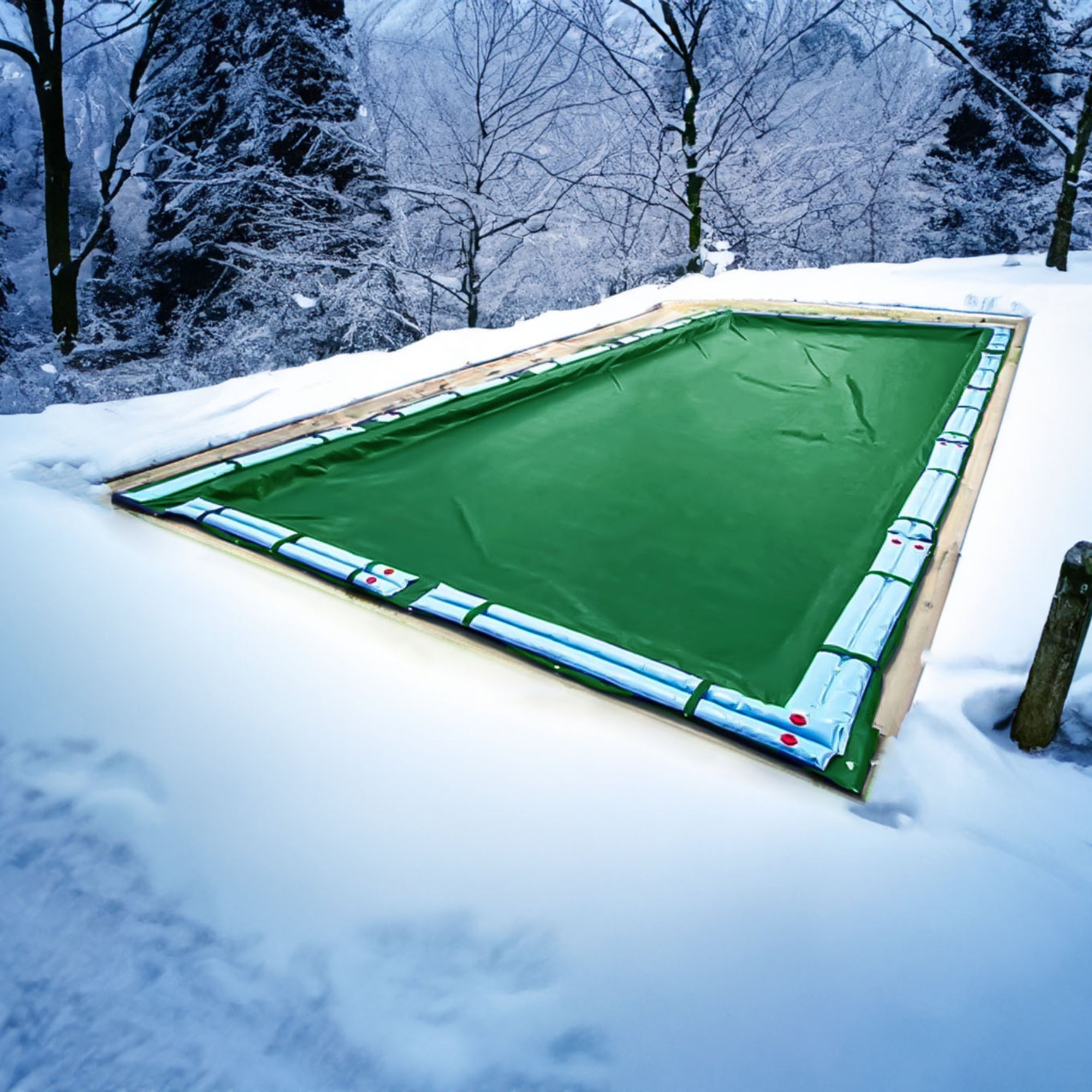 Swimline Hydrotools Supreme Guard Winter Pool Cover for 18x36 Ft Inground Pools - VMInnovations