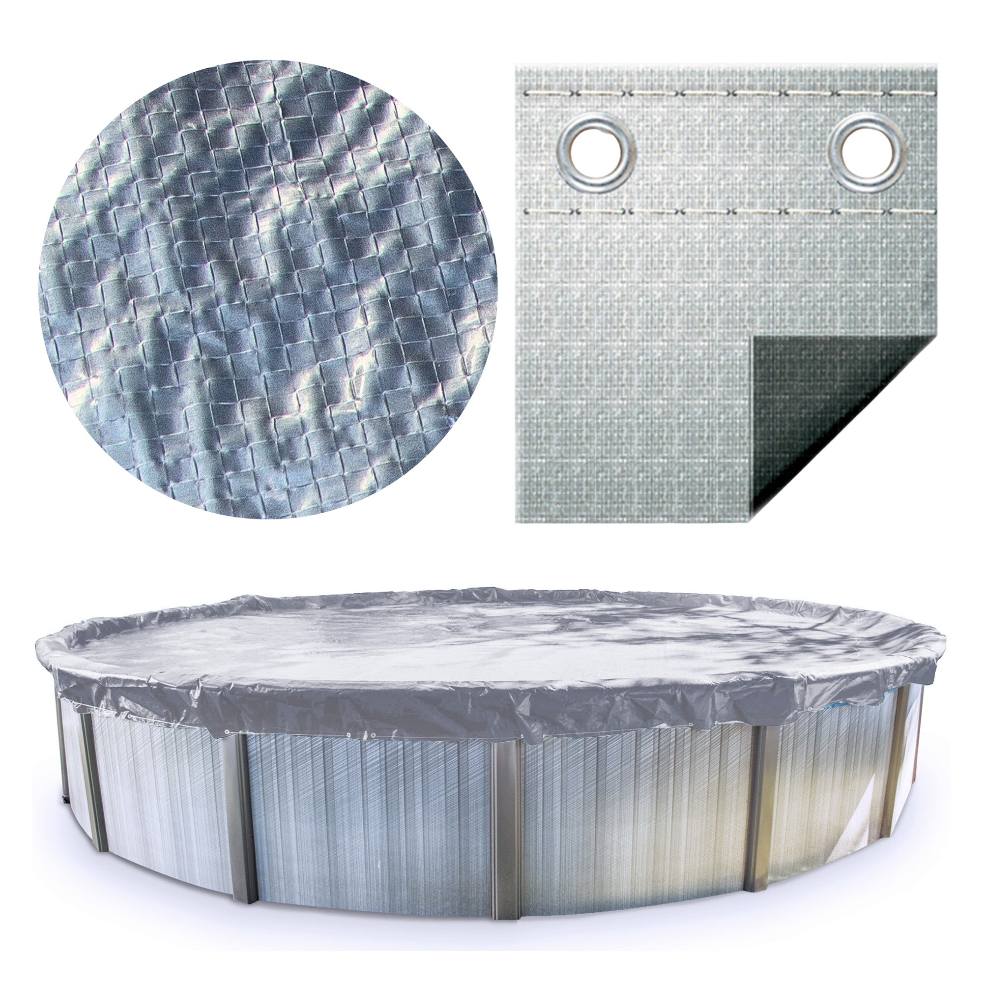 Swimline Hydrotools Silver King Winter Cover for 18x36 Ft Above Ground Pools