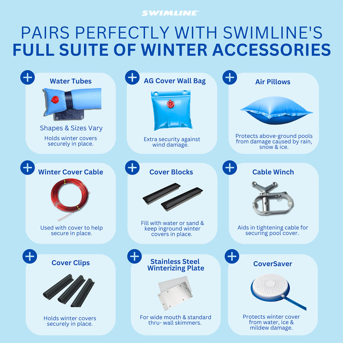 Swimline Hydrotools Silver King Winter Cover for 18x36 Ft Above Ground Pools - VMInnovations