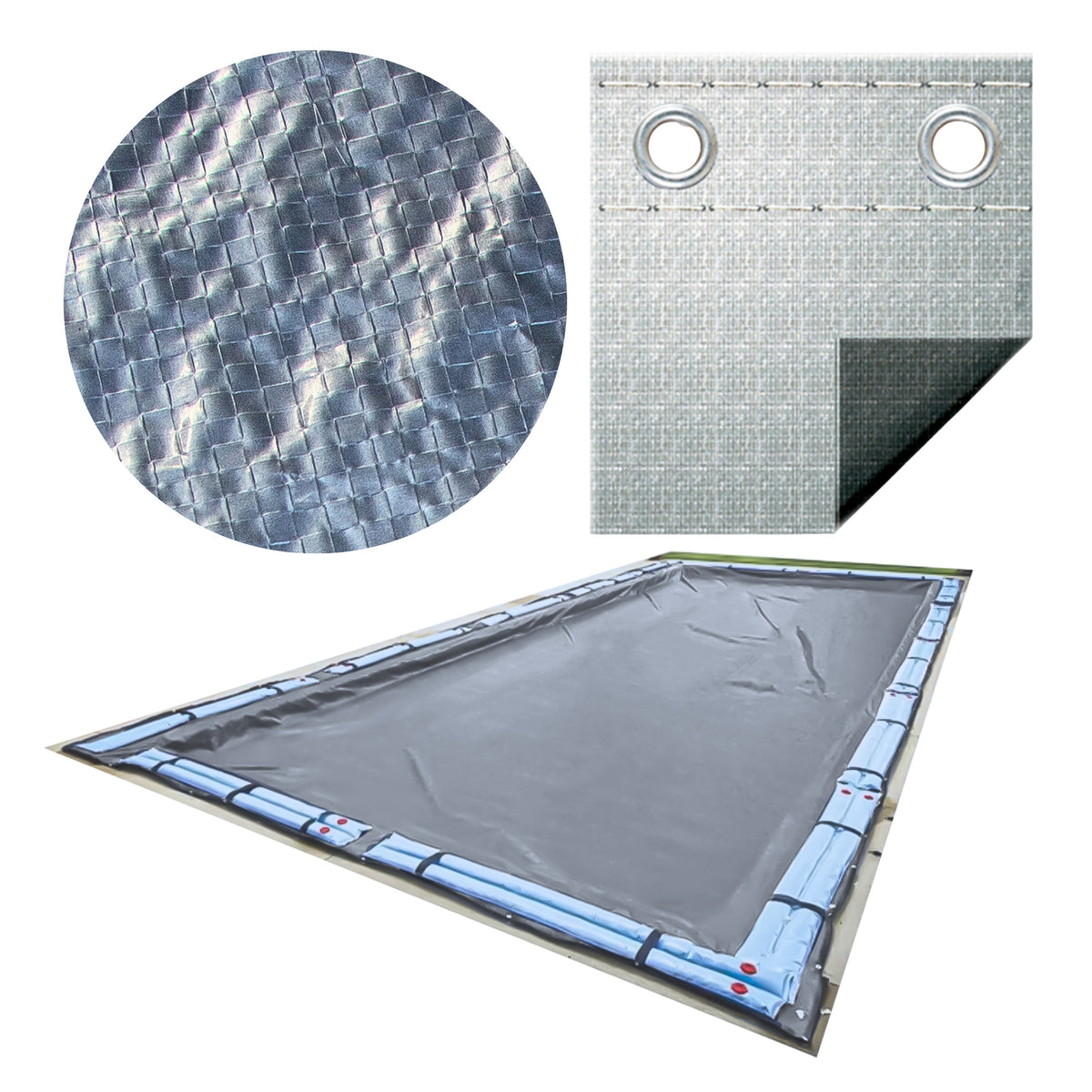 Swimline Hydrotools Silver King Winter Pool Cover for 16 x 40 Ft Inground Pools