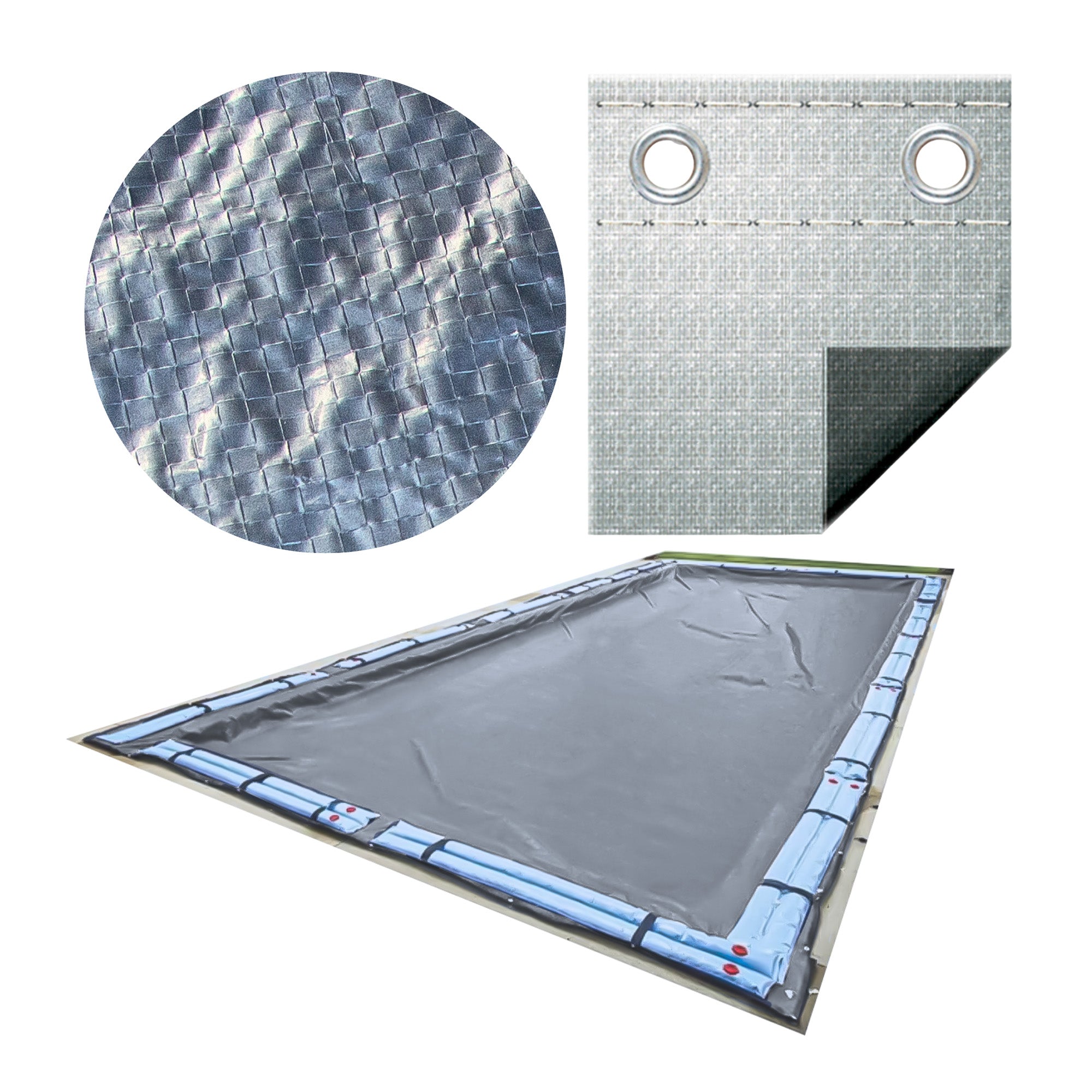 Swimline Hydrotools Silver King Winter Pool Cover for 20 x 40 Ft Inground Pools