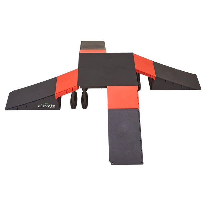Elevate Outdoor Mini Skateboard Ramp 10-Piece Set with EZ-Link Setup, Orange