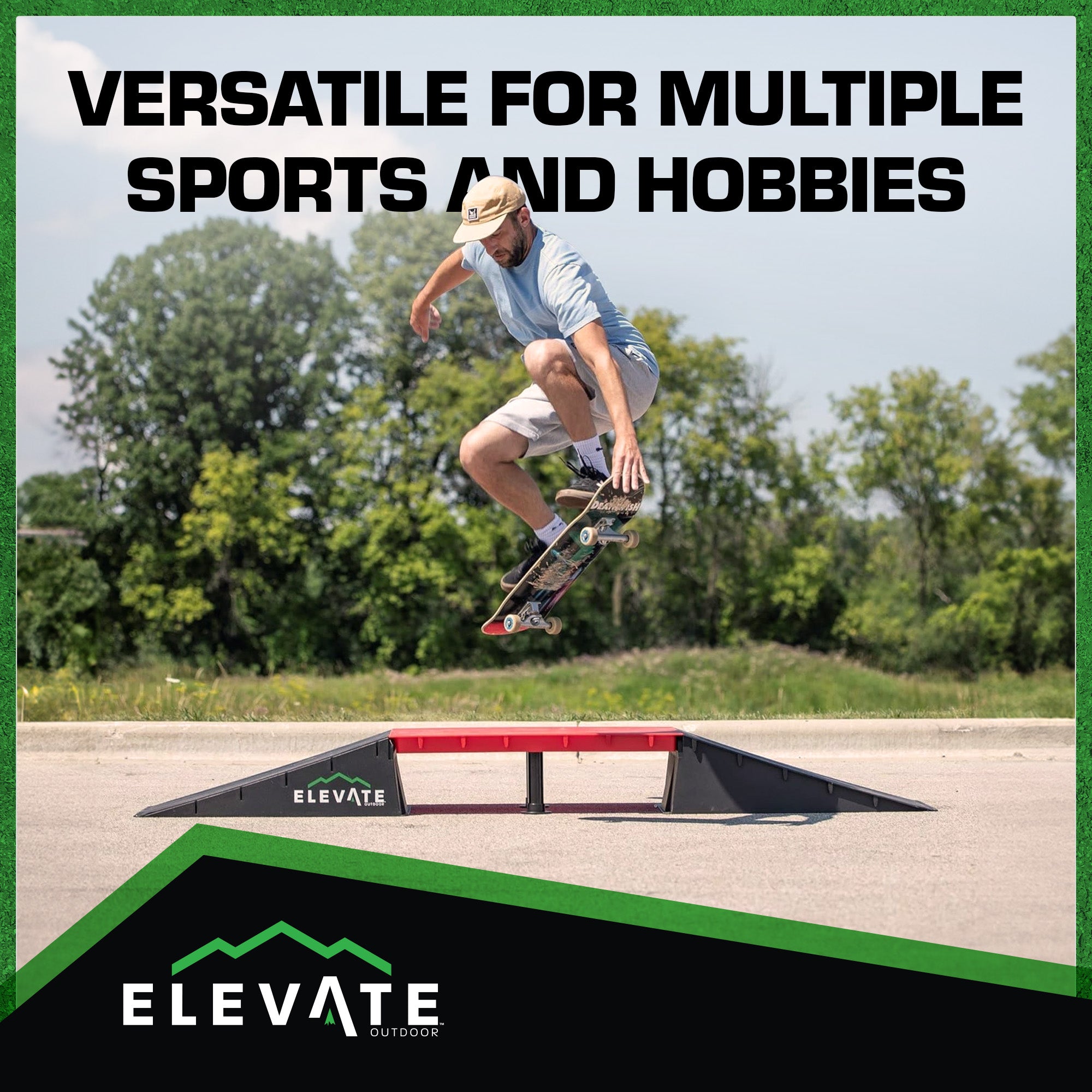 Elevate Outdoor EZ-Link Skateboard Ramp 3pc Set w/3 Setup Options (Open Box) - VMInnovations