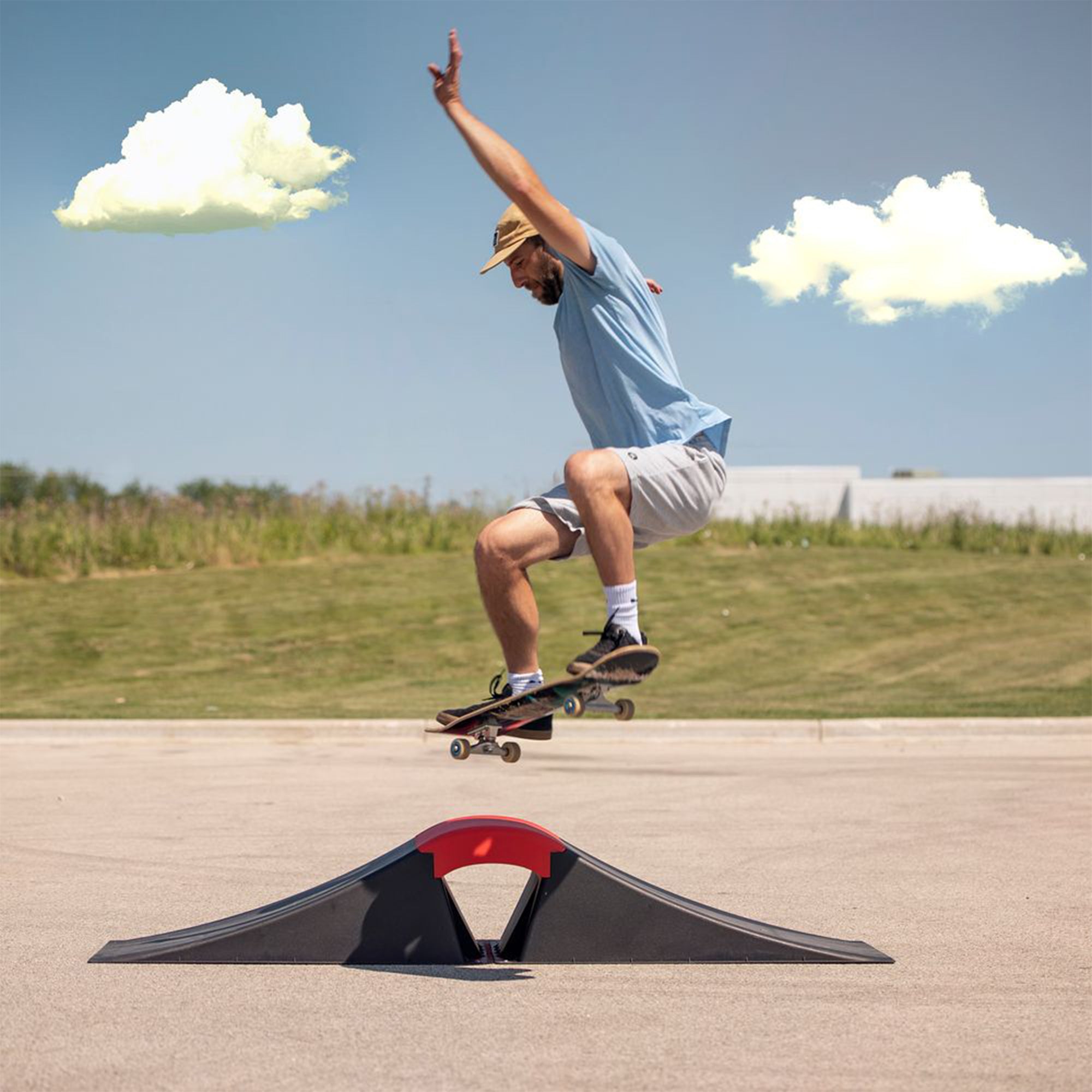 Elevate Outdoor Wave Skateboard Ramp 3-Piece Set with 3 Setup Options (Open Box)
