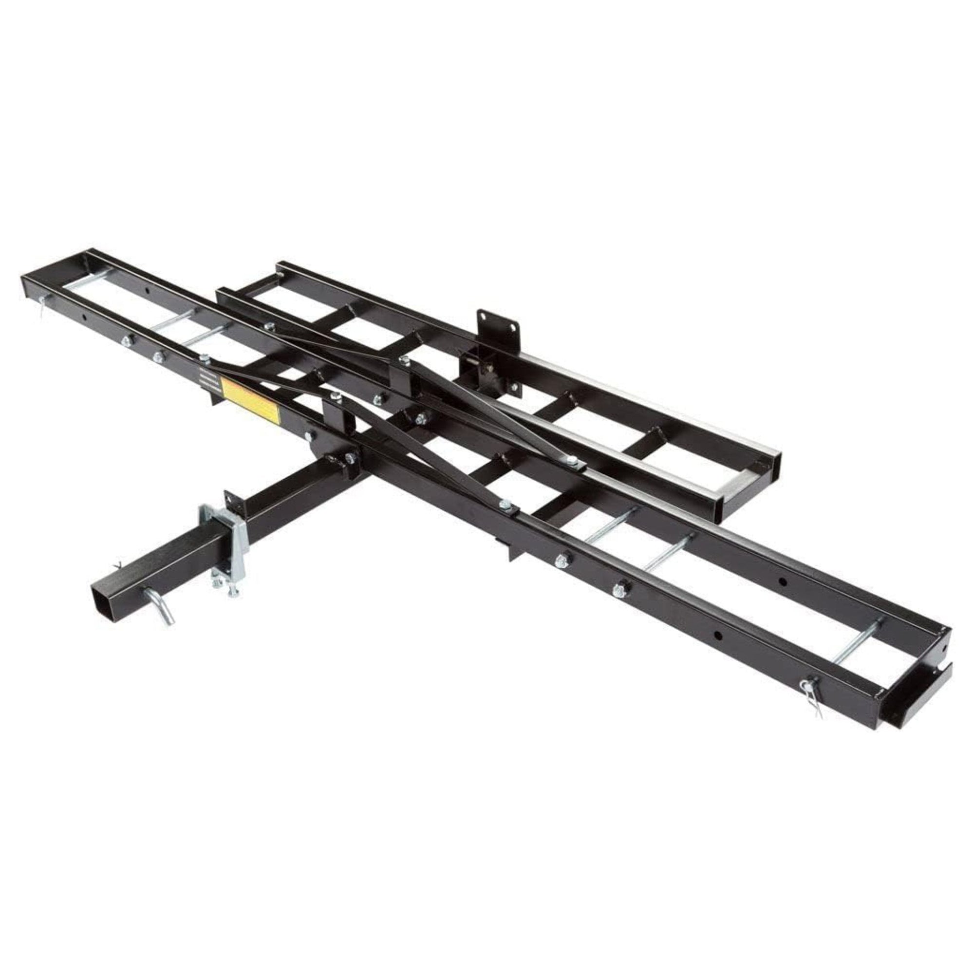 Black Widow Motorcycle Bike Carrier with Ramp for 2" Hitch, 500 lbs Cap(Used)