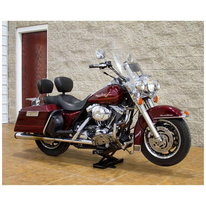 Black Widow Steel Motorcycle Jack for Front/Rear Tires, 3.75"-16.25" Lift Height - VMInnovations