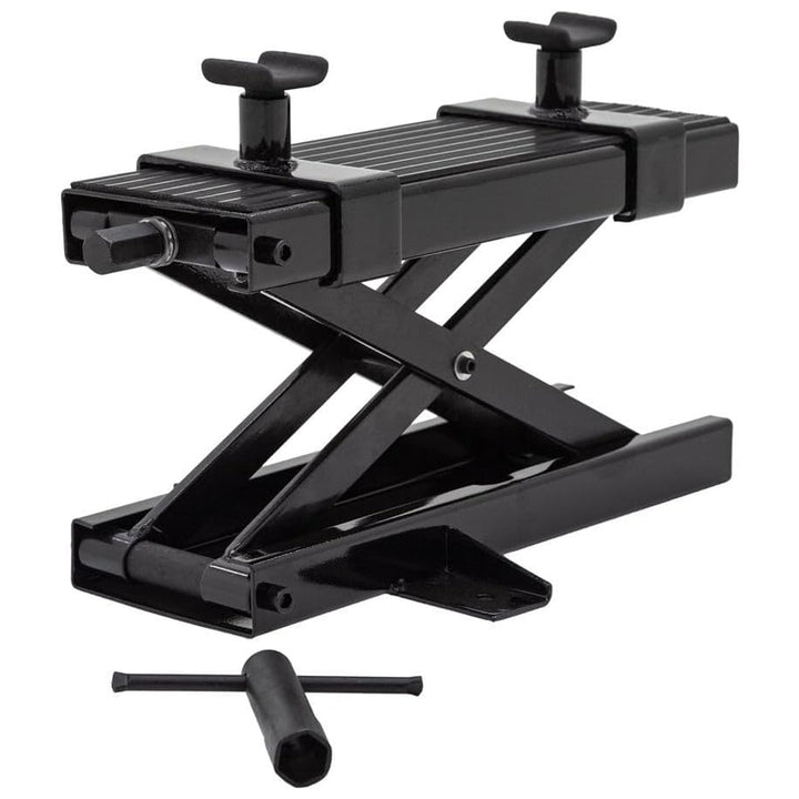 Black Widow Steel Motorcycle Jack for Front/Rear Tires, 3.75"-16.25" Lift Height - VMInnovations