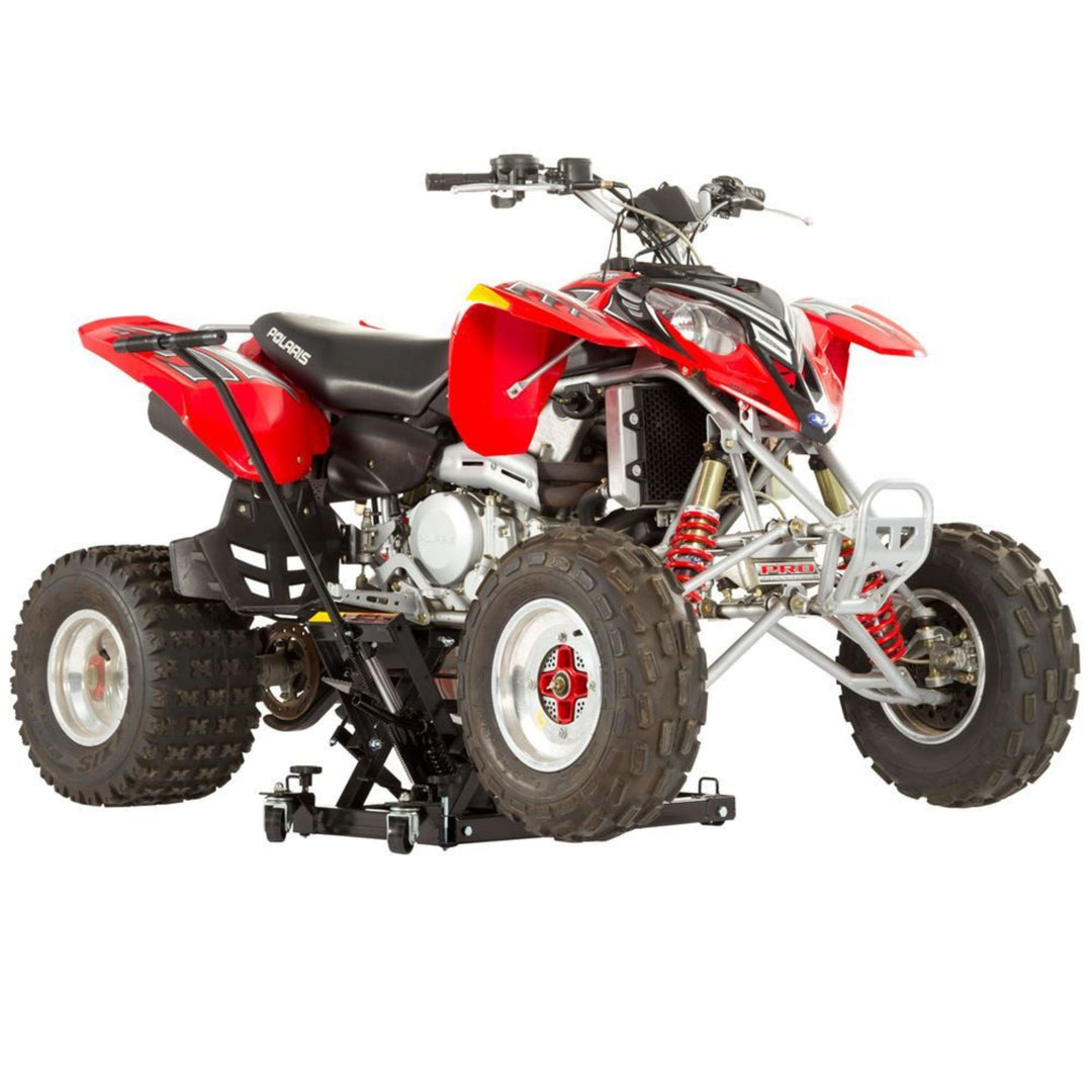 Black Widow Motorcycle and ATV Hydraulic Lift Jack Stand up to 1500 Pound, Black - VMInnovations