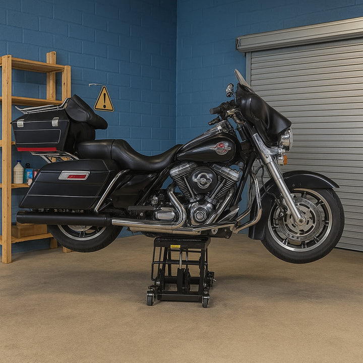 Black Widow Motorcycle and ATV Hydraulic Lift Jack Stand up to 1500 Pound, Black - VMInnovations