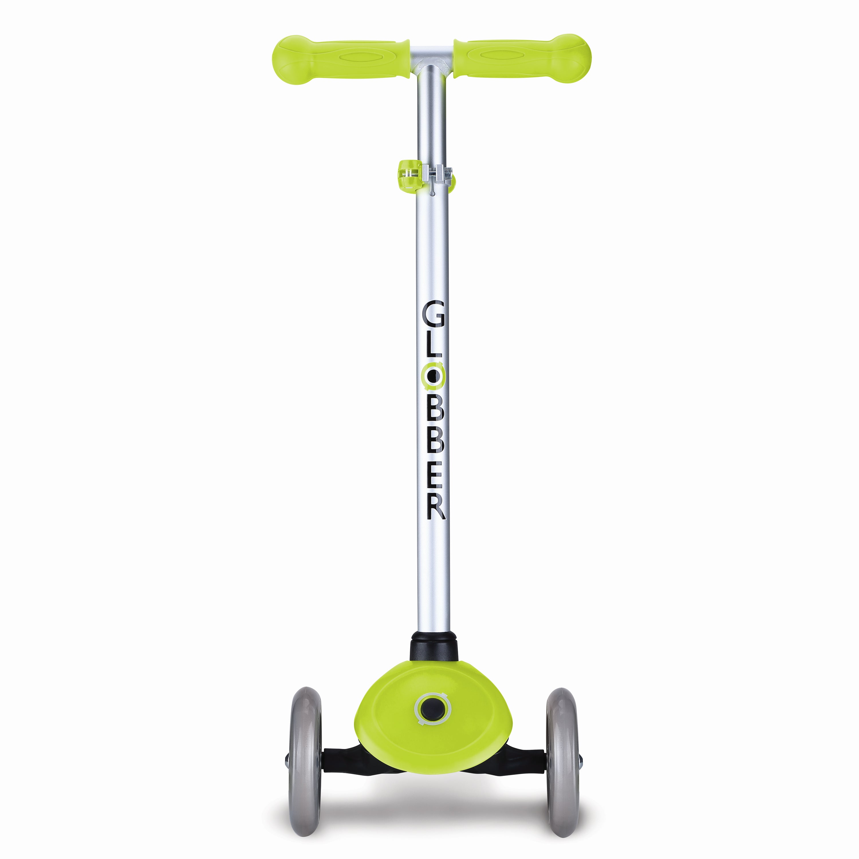 Globber Primo 3-Wheel Adjustable Kids Kick Scooter with Comfort Grips, Green