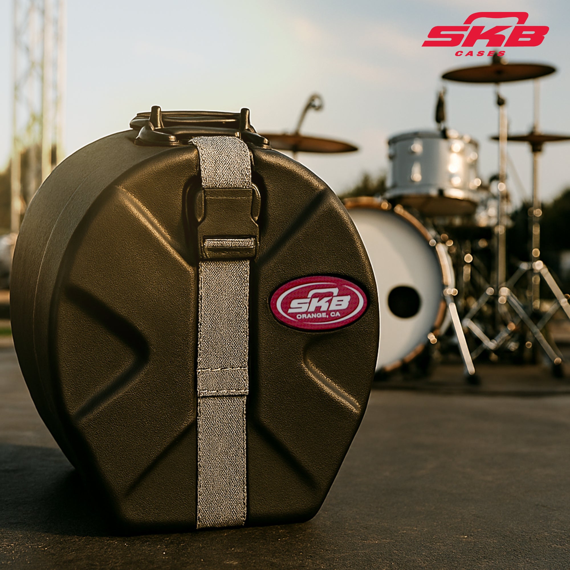SKB 4" x 14" Snare Case with Padded Interior and D-Shaped Drum Design - VMInnovations