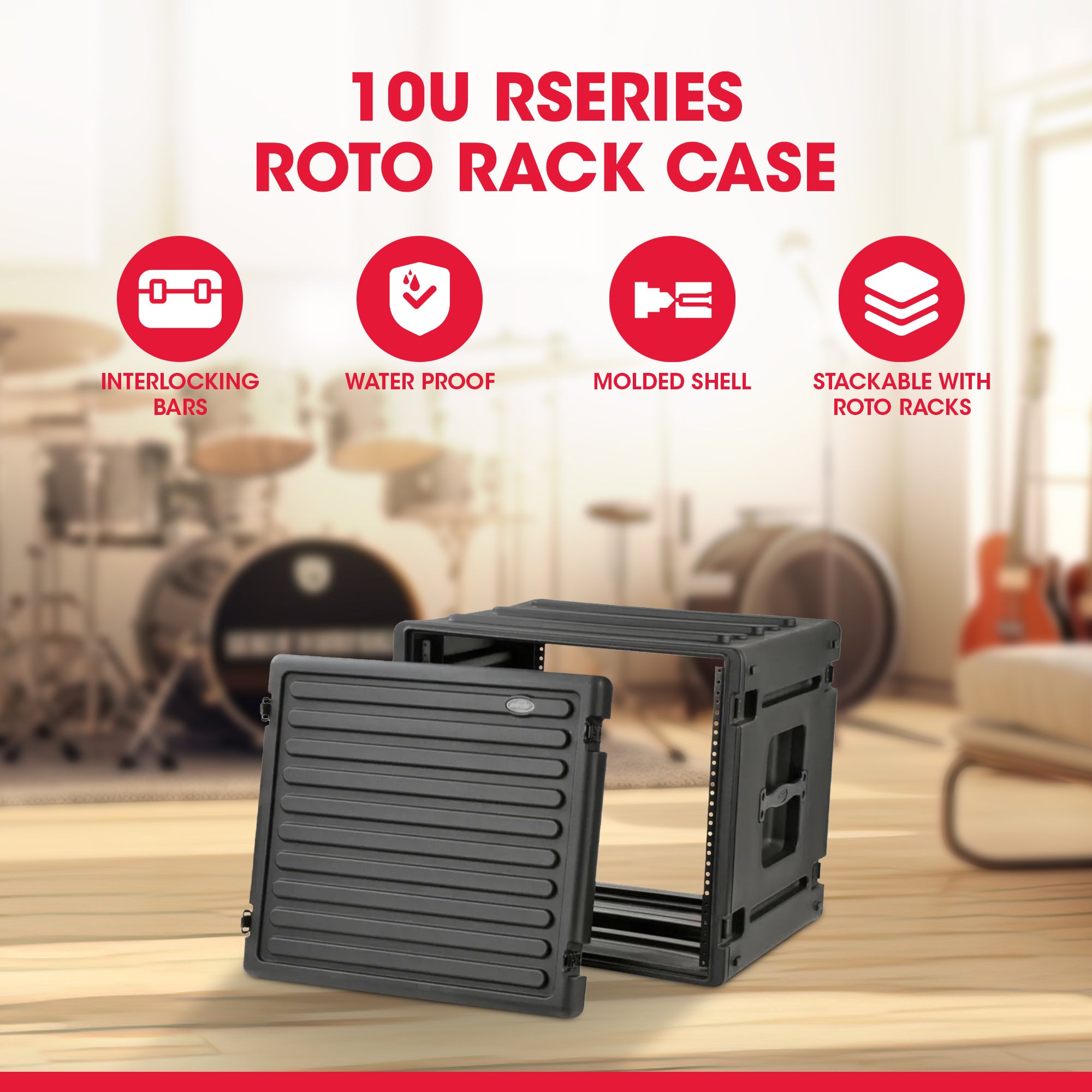 SKB 10U Roto Rack Case Polyethylene Gear Protector, Stackable (Open Box)