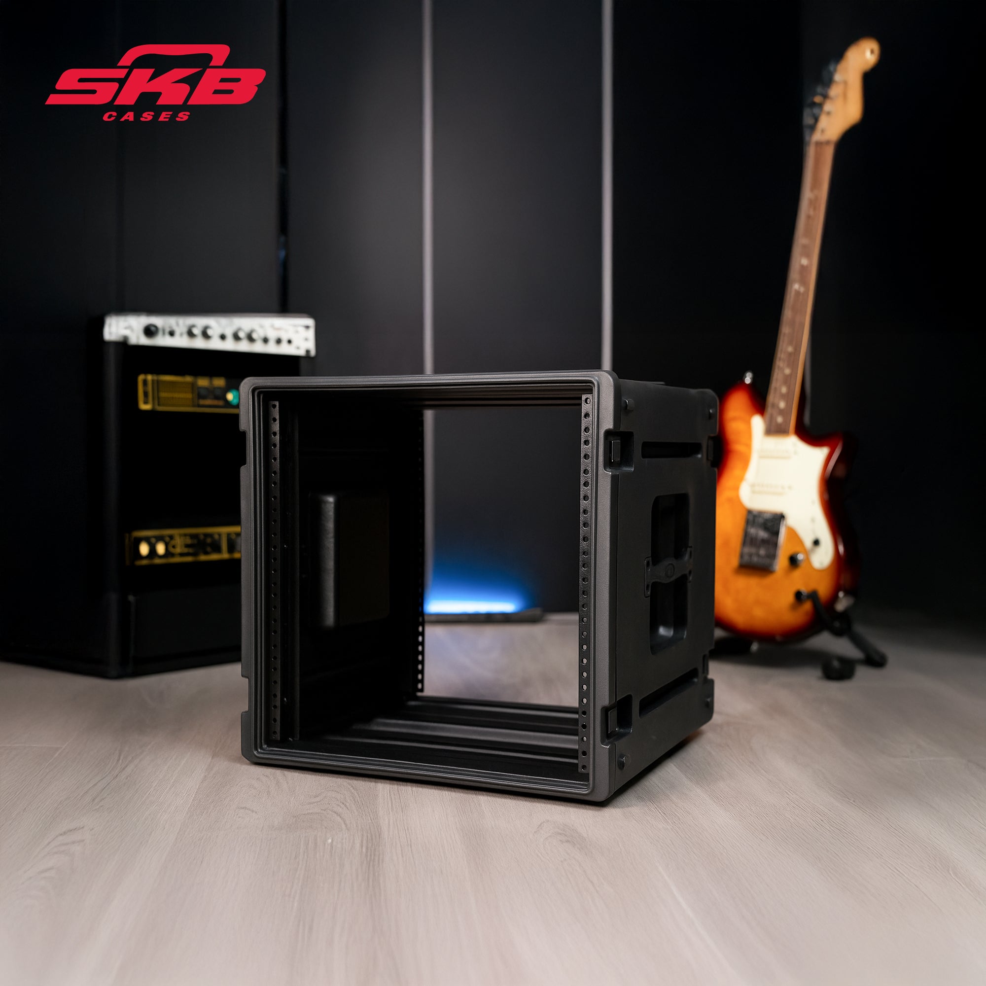 SKB 10U Roto Rack Case Polyethylene Gear Protector, Stackable, Waterproof, Black - VMInnovations