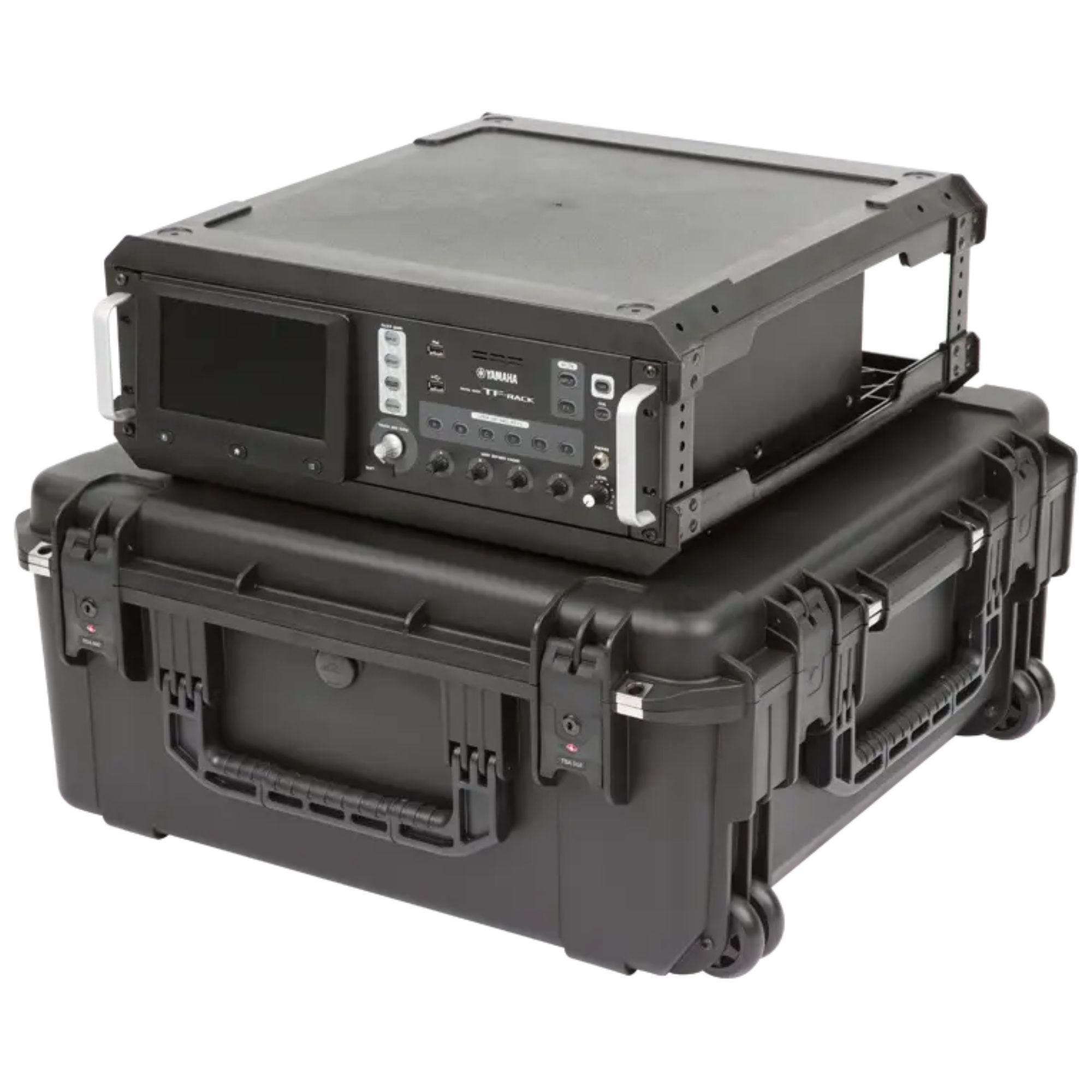 SKB iSeries 3U Fly Rack, Waterproof Polypropylene Hard Case for Storage, 20 Inch