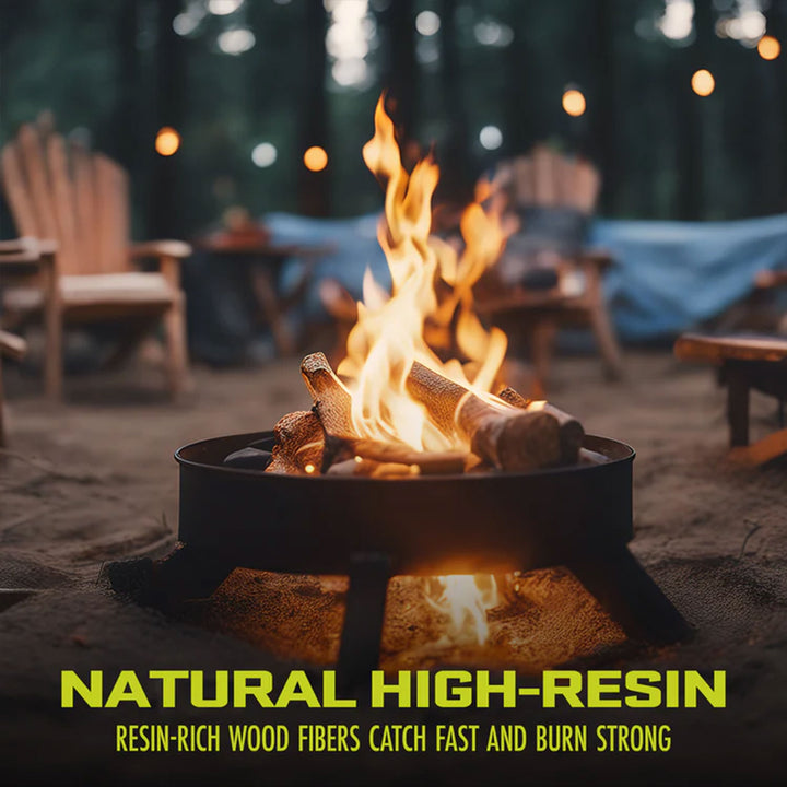 Sun Joe 25 Lb Fatwood Fire Starter Sticks for Fireplace, Wood Stove & Grill Use - VMInnovations