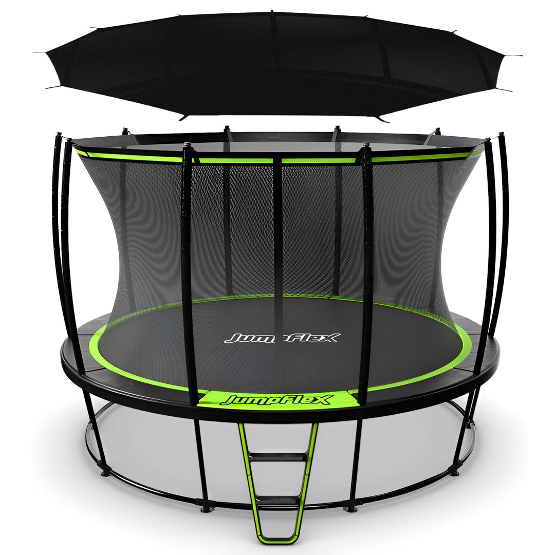 JumpFlex HERO 12' Trampoline Outdoor Activity Set with SMARTSHADE Canopy Cover - VMInnovations
