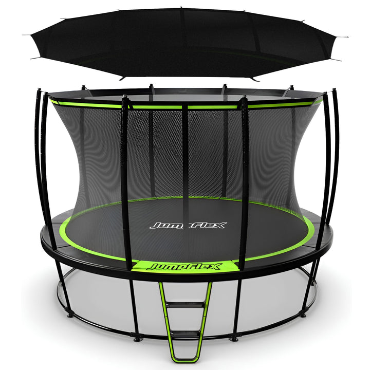 JumpFlex HERO 12' Trampoline Outdoor Activity Set with SMARTSHADE Canopy Cover - VMInnovations