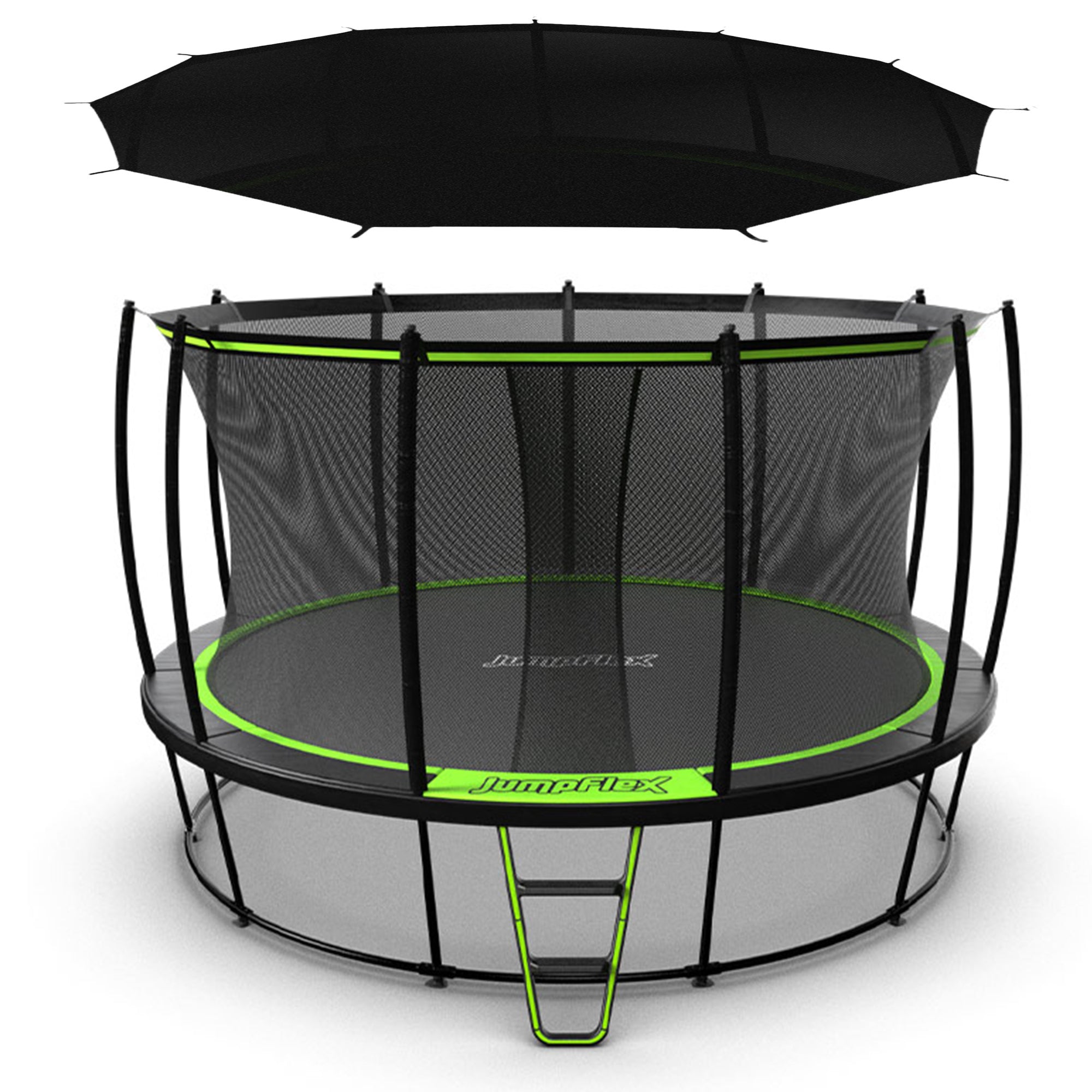JumpFlex HERO 14' Trampoline Outdoor Activity Set with SMARTSHADE Canopy Cover - VMInnovations