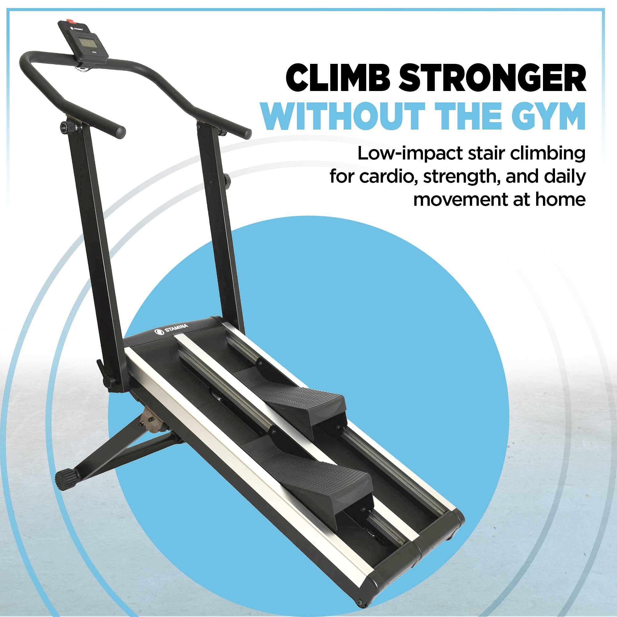 Stamina Stair Climber, Compact Exercise Stepper Machine for Home Workout - VMInnovations