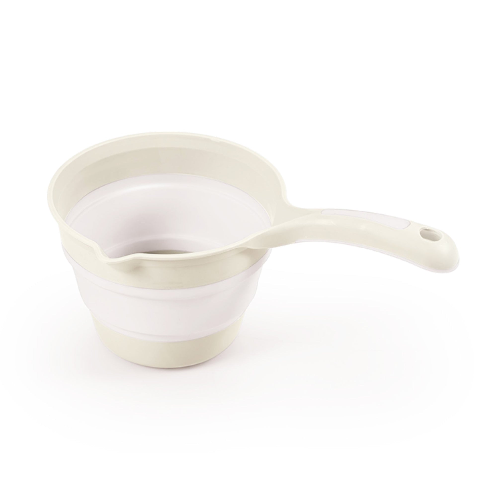 DOLU NUVE Foldable Bath Ladle for Compact Toddler Wash Tub, Ages 6+ Months, Beige - VMInnovations