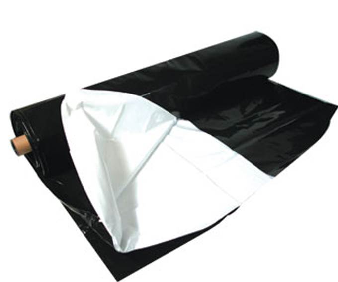 HYDROFARM 100' x 10' 4Mil Black & White Poly Plastic Reflective Film - Open Box